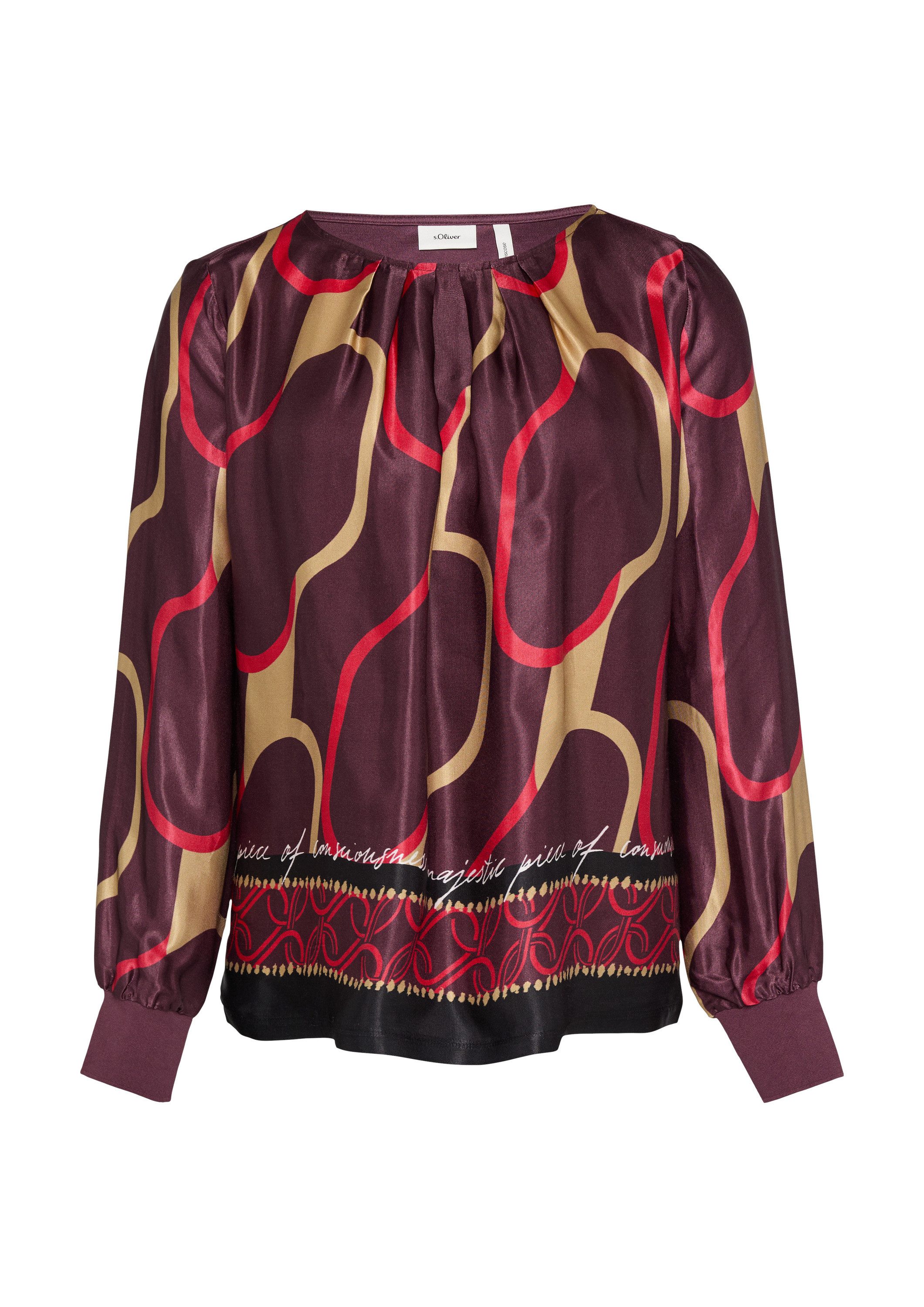 s.Oliver Langarmshirt T-Shirt Shirt im Fabricmix günstig online kaufen