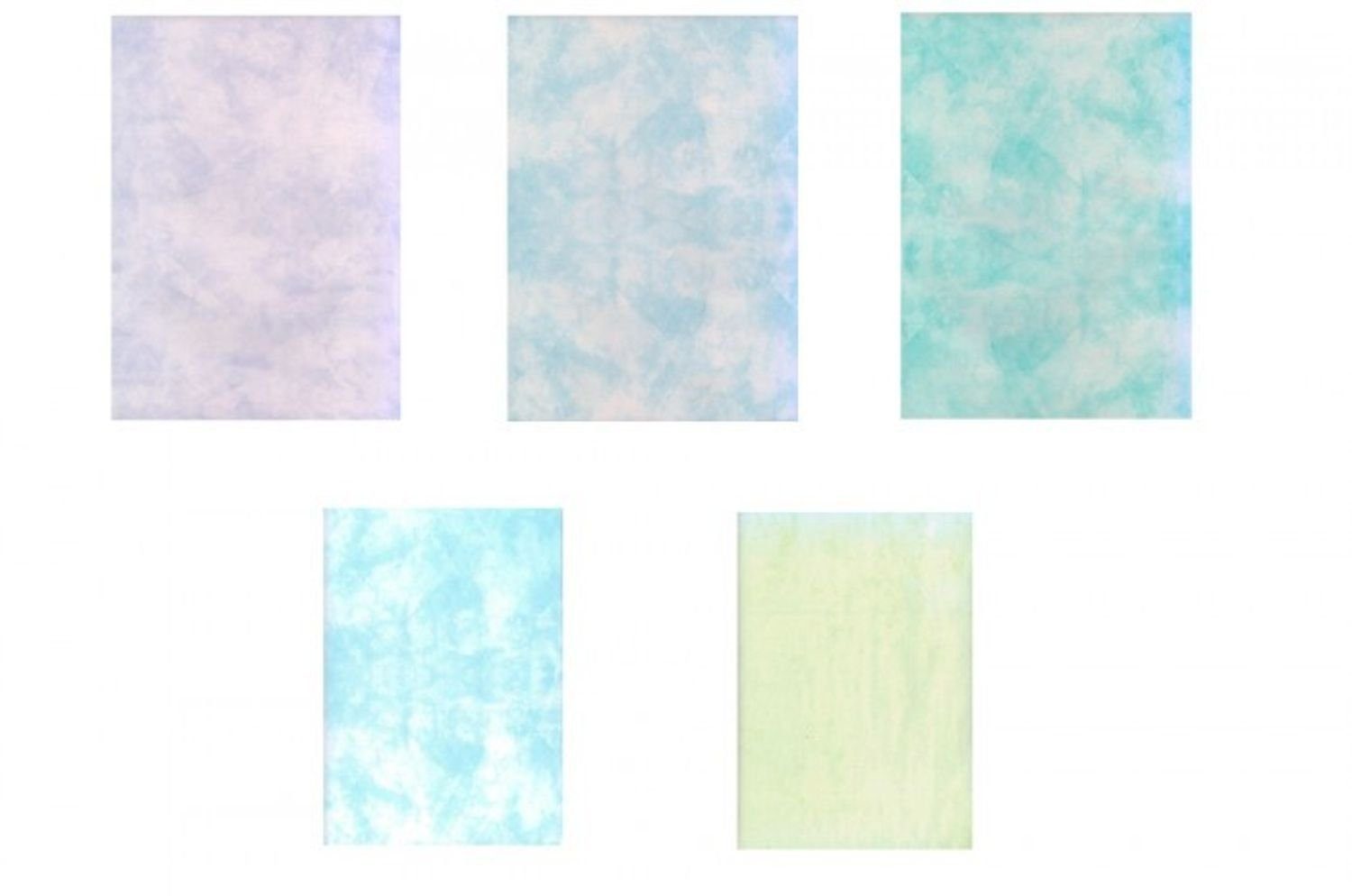 Briefpapier Druckerpapier Einleger BURI marmoriert A4/A5 Hellblau Briefpapier Einlegeblätter