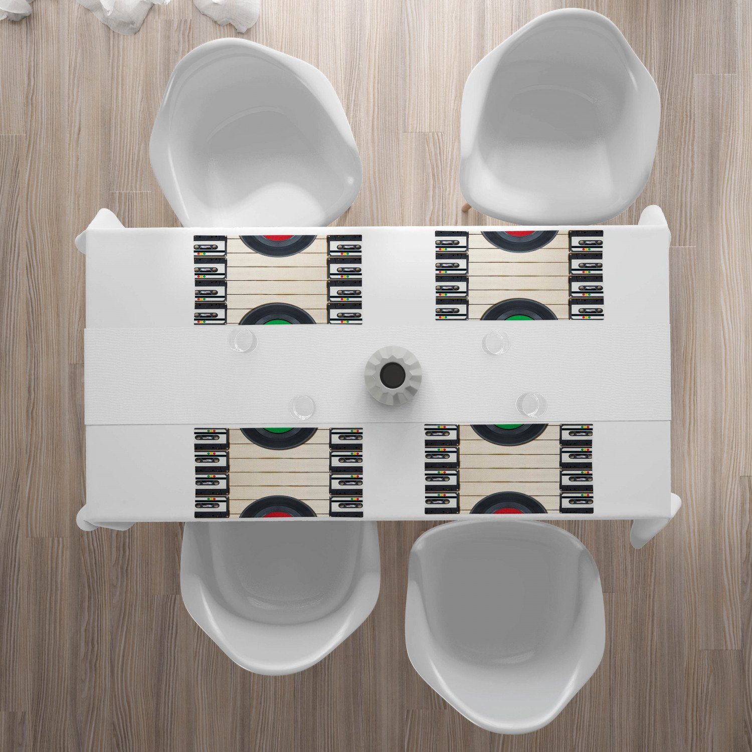 Platzset, Waschbare Stoff Esszimmer Küche (4-teilig, Indie Audio-Kassetten Teilig-St., aus Aufzeichnungen Digitaldruck, 4 4x), Tischdekorations Set Abakuhaus