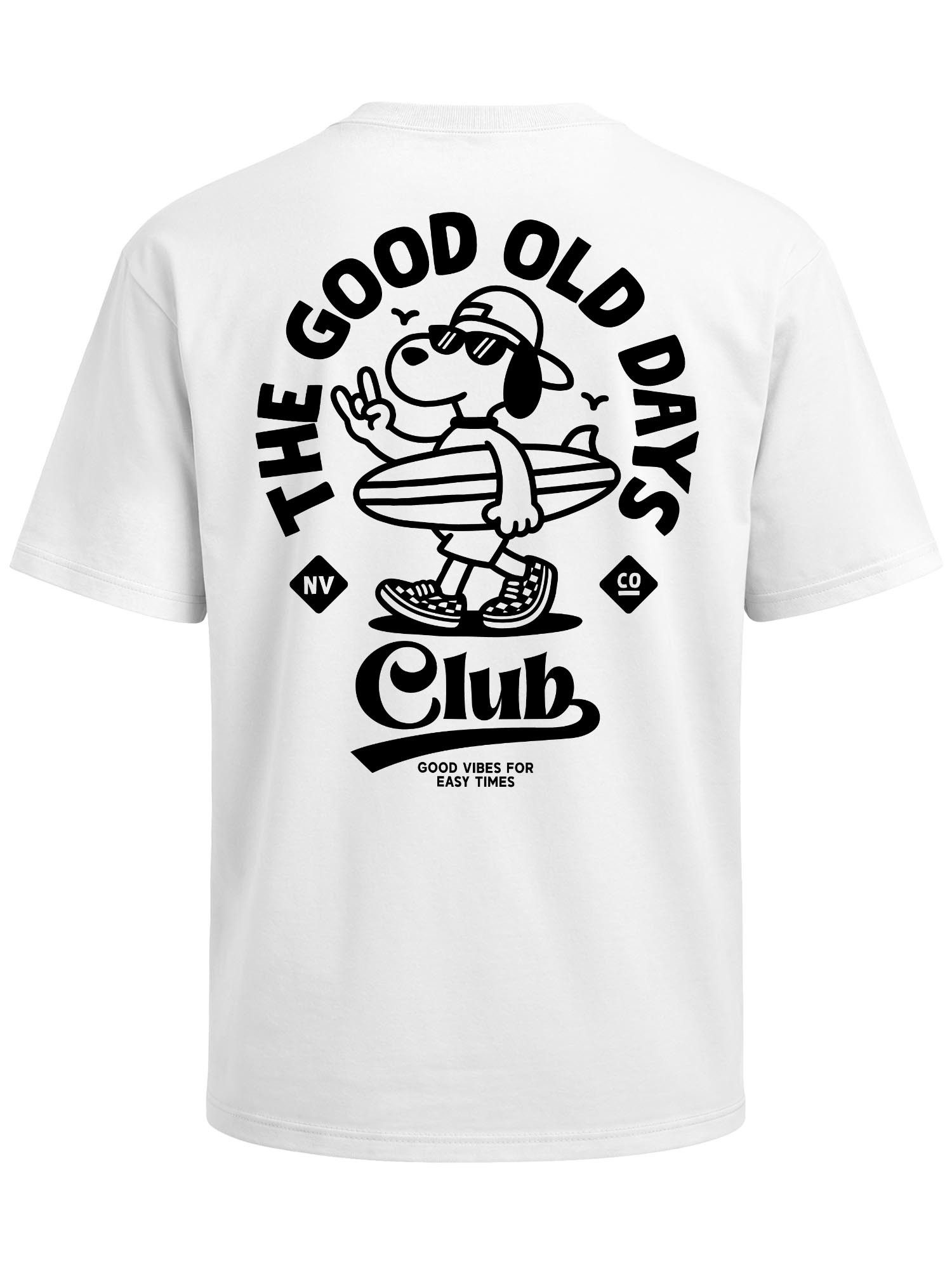 Neverless Oversize-Shirt Herren T-Shirt - Good old Days - Oversized Relaxed Fit Sommer Fashion mit Print