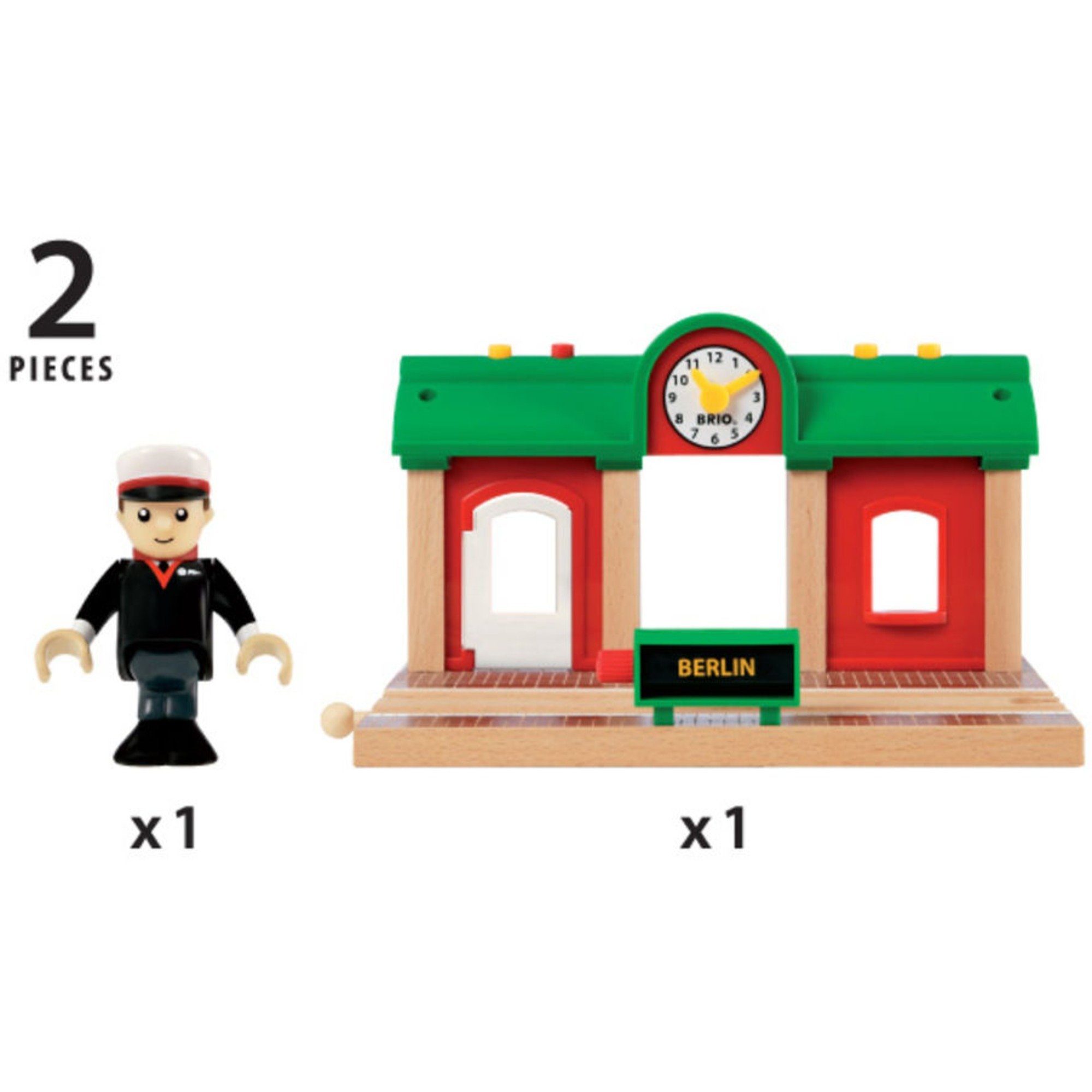 BRIO® Spielzeugeisenbahn-Set BRIO World World Sprechender Bahnhof