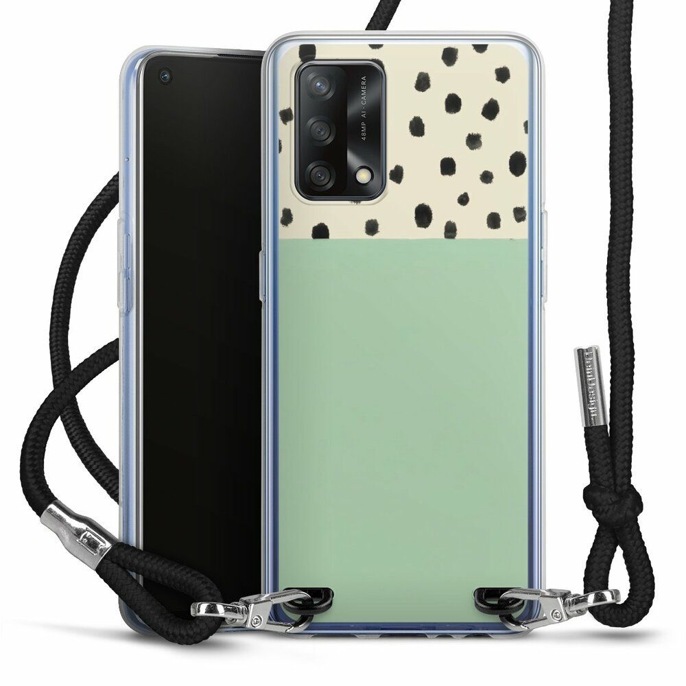 DeinDesign Handyhülle Abstrakt Polka Dots Boho Dots and Boho, Oppo A74 Handykette Hülle mit Band Case zum Umhängen Cover mit Kette