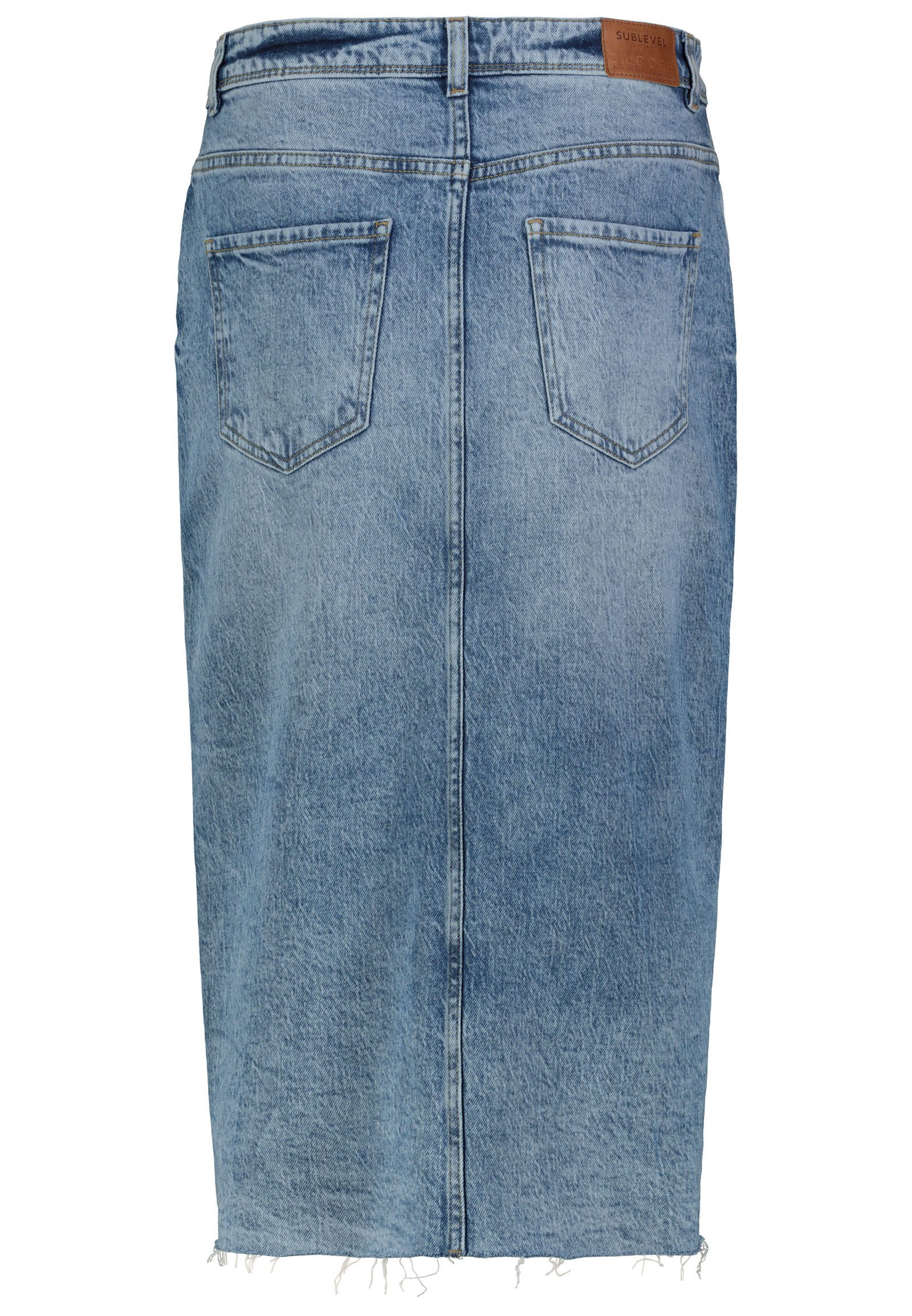 SUBLEVEL Jeansrock Damen Maxi Midi Mini Rock langer Schnitt Denim Stretch günstig online kaufen