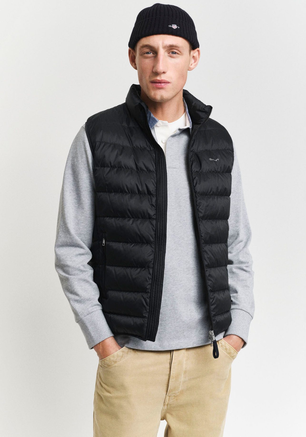 Gant Steppweste LIGHT GILET im Streifen-Stepp-Look