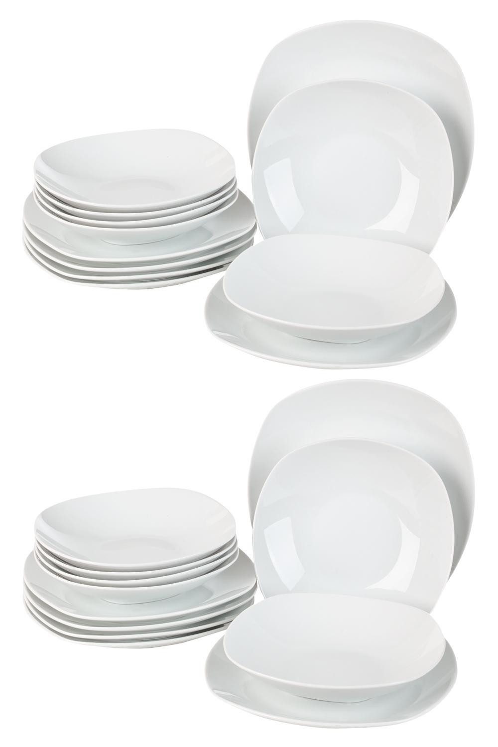 Tafelservice, 24-teilig, Weiß