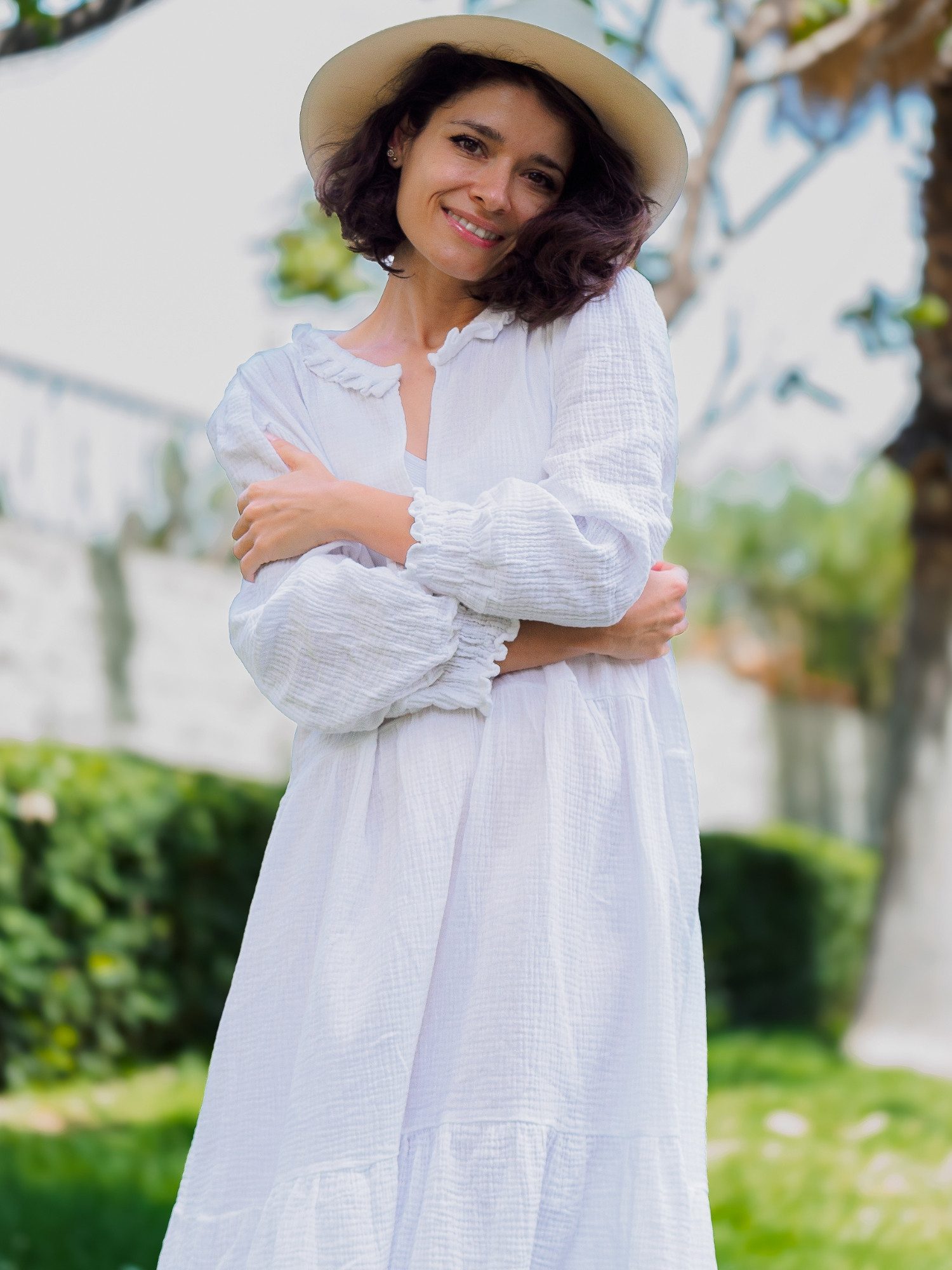 hutch&putch Maxikleid Musselin Kleid Damen Sommerkleid 100% Bio-Baumwolle m günstig online kaufen