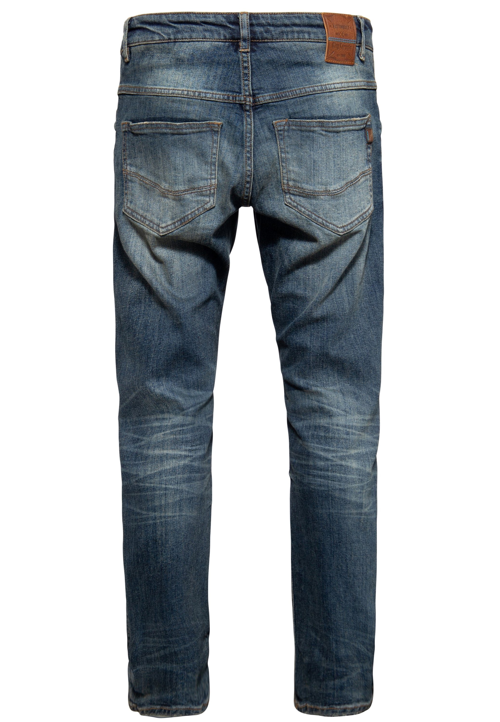 KingKerosin Gerade Jeans Robin Vintage Wash günstig online kaufen