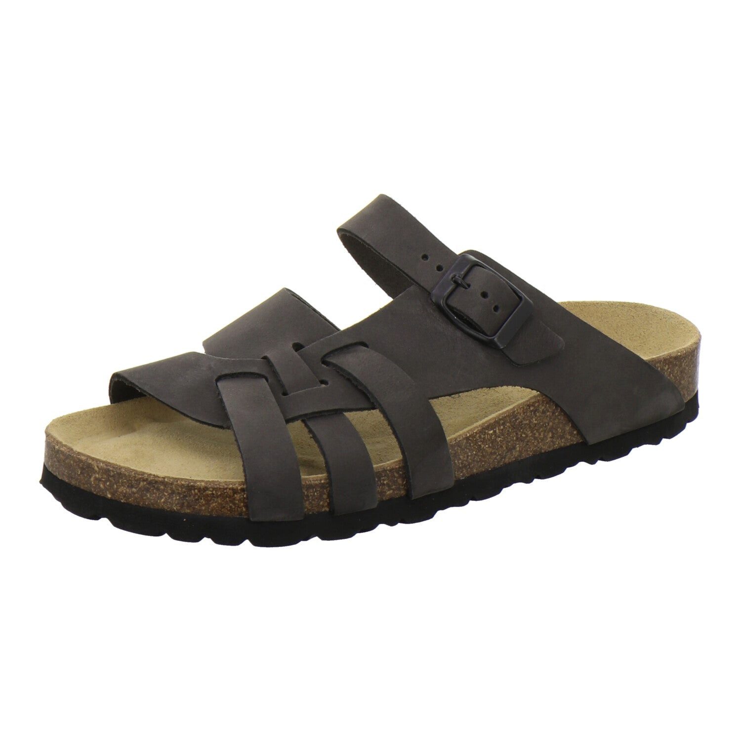 AFS-Schuhe Damen Kralle Pantolette aus Nubukleder mit Fußbett, Made in Germany