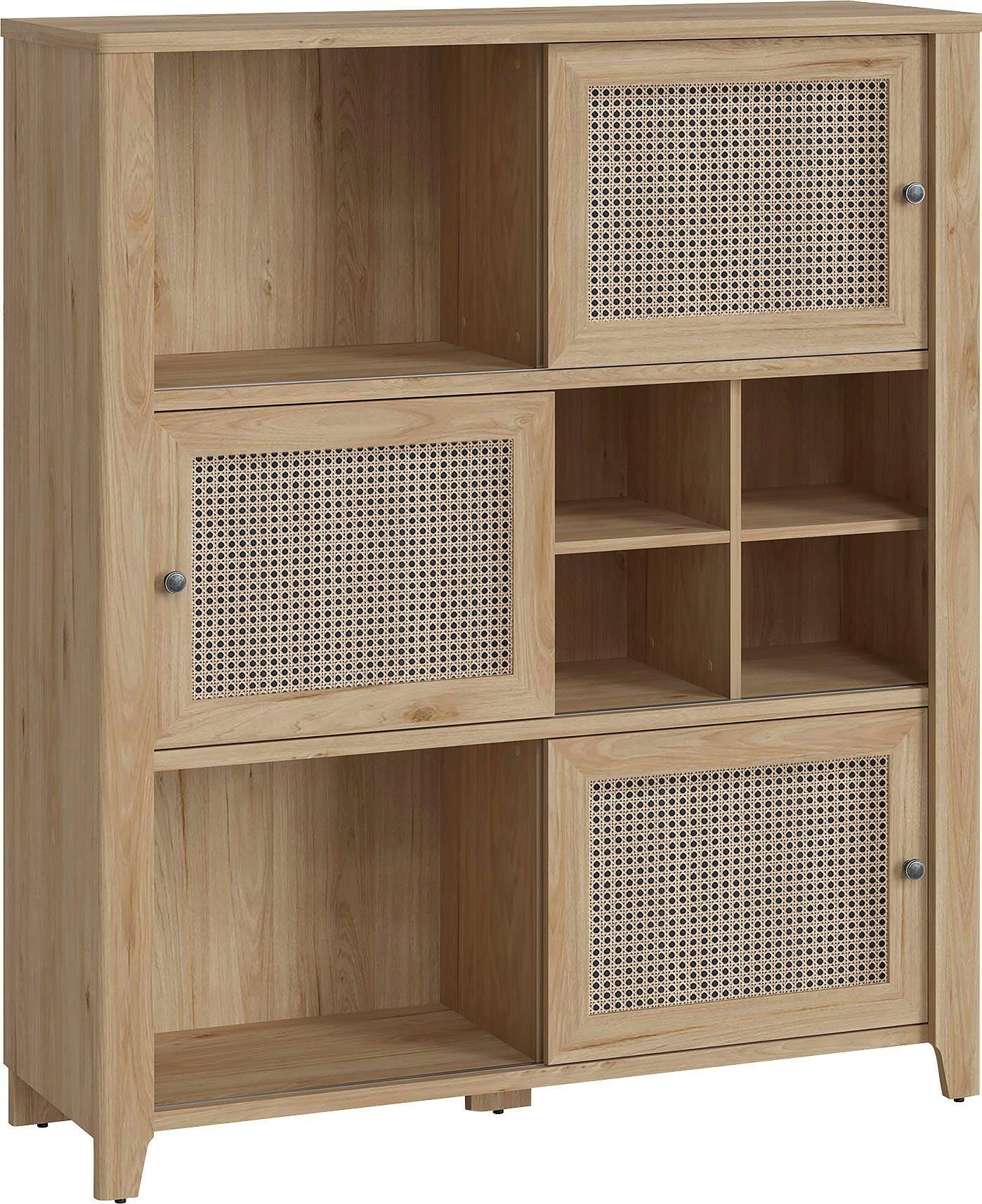 Feldmann-Wohnen Highboard Cestino (Cestimo, 1 St., Highboard), 128x42x150cm Jackson Hickory Amadeus