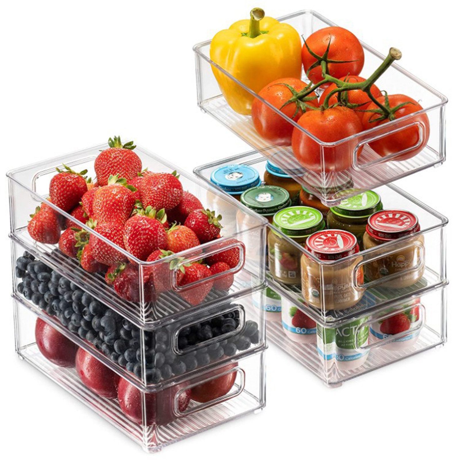 CALIYO Küchenorganizer-Set Kühlschrank Organizer 6er Set, günstig online kaufen