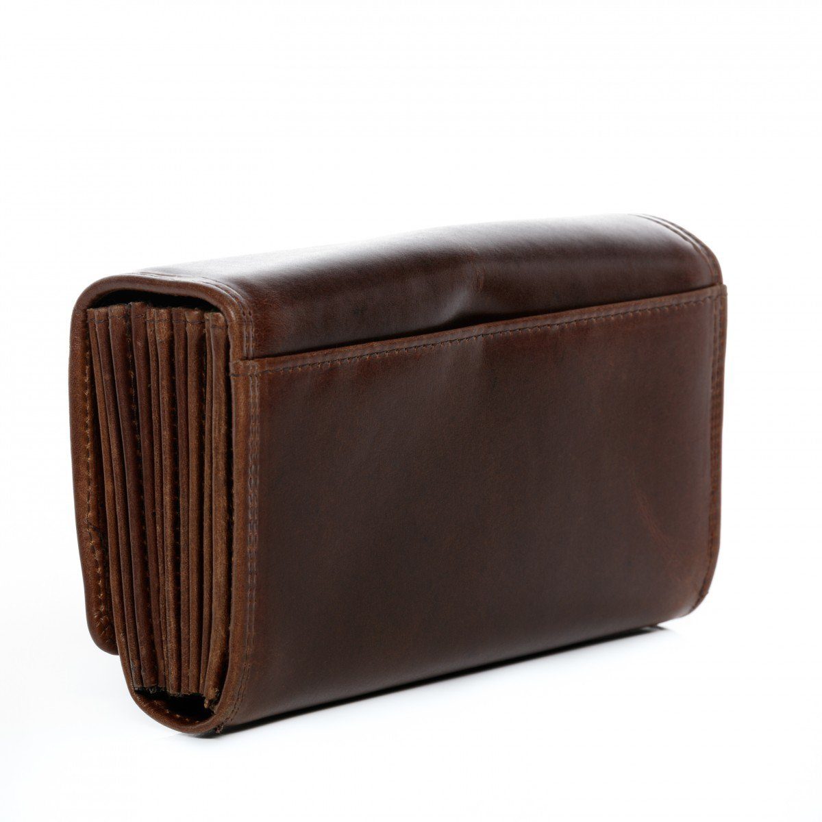 SID & VAIN Geldbörse ABERDEEN, Kellnerportemonnaie echt Leder Unisex, Kellnergeldbeutel braun