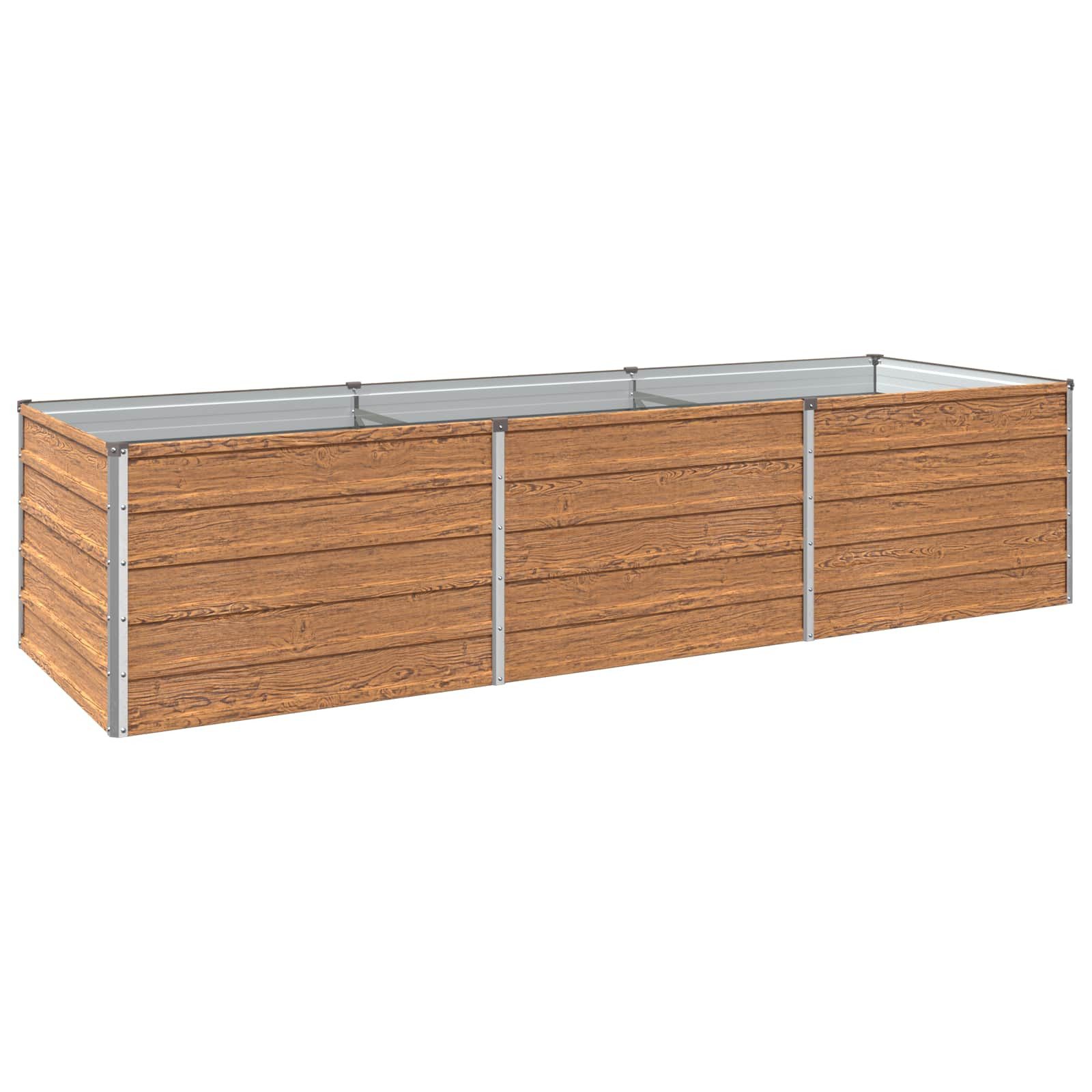 vidaXL Hochbeet Hochbeet im Garten Holz Braun 240 x 80 x 55 cm (1 St)