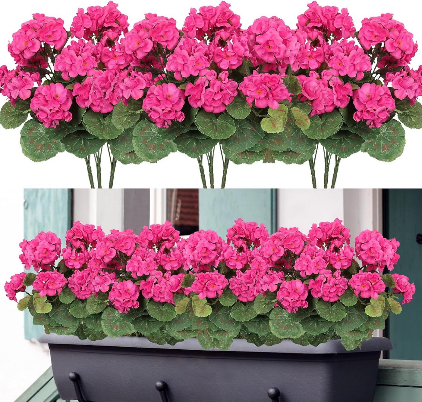 Kunstblumenstrauß 1/3/4 Bündel Künstliche Blumen Geranie Blumen Dekoration Faux, Agger