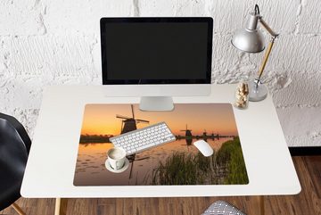 MuchoWow Gaming Mauspad Mühle - Horizont - Holland (1-St), Büro für Tastatur und Maus, Mousepad Gaming, 90x60 cm, XXL, Großes