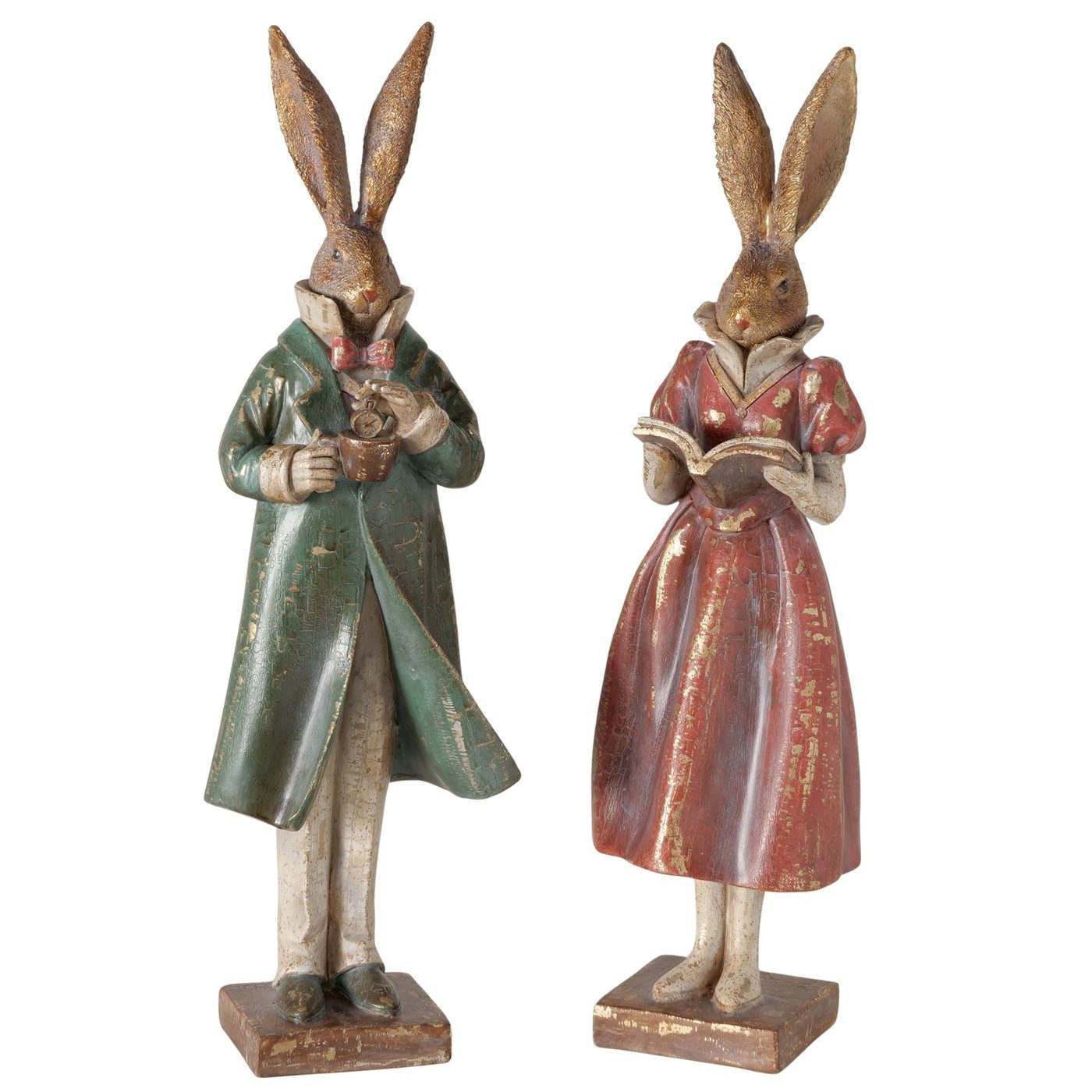 MF Osterhase Deko Hasenfigur Cedric Elara nostalgisch 2er Set Höhe 46cm (2 St)