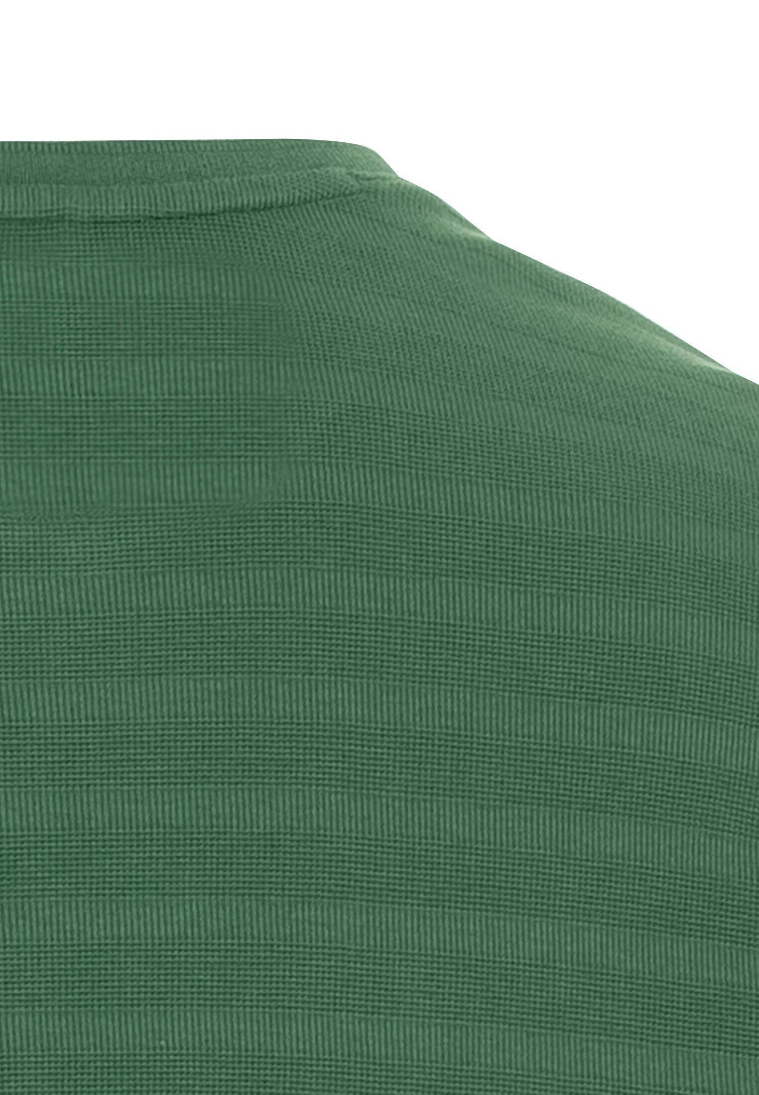 camel active Henleyshirt aus reiner Grün Baumwolle