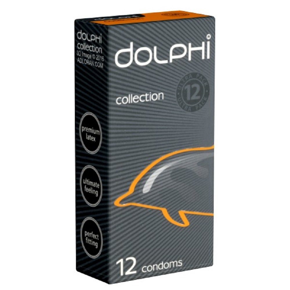 Dolphi Kondome Collection Packung mit, 12 St., 3 Sorten für aufregende sexuelle Erfahrungen