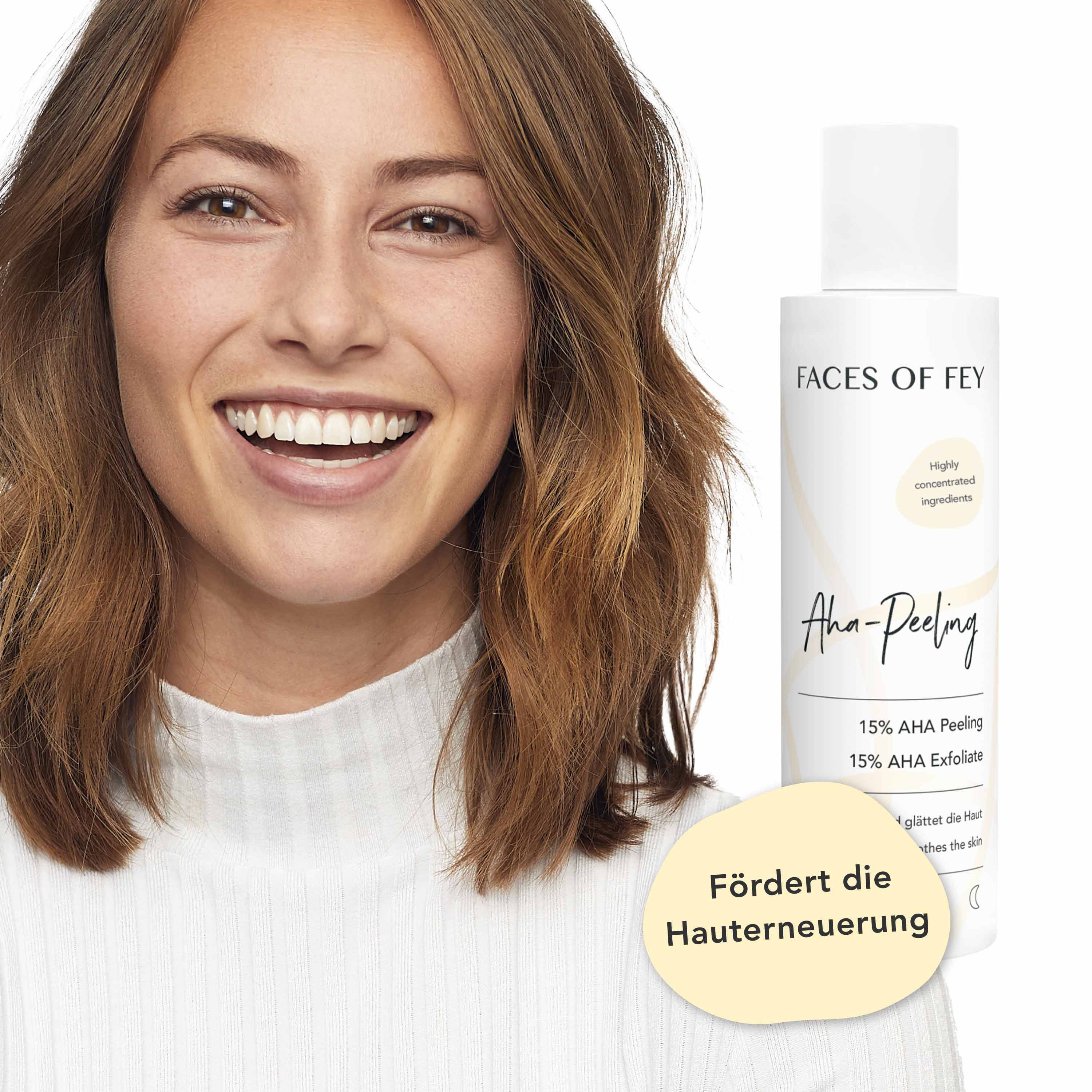 FACES OF FEY Gesichtspeeling 10% AHA Peeling, Intensives Fruchtsäurepeeling