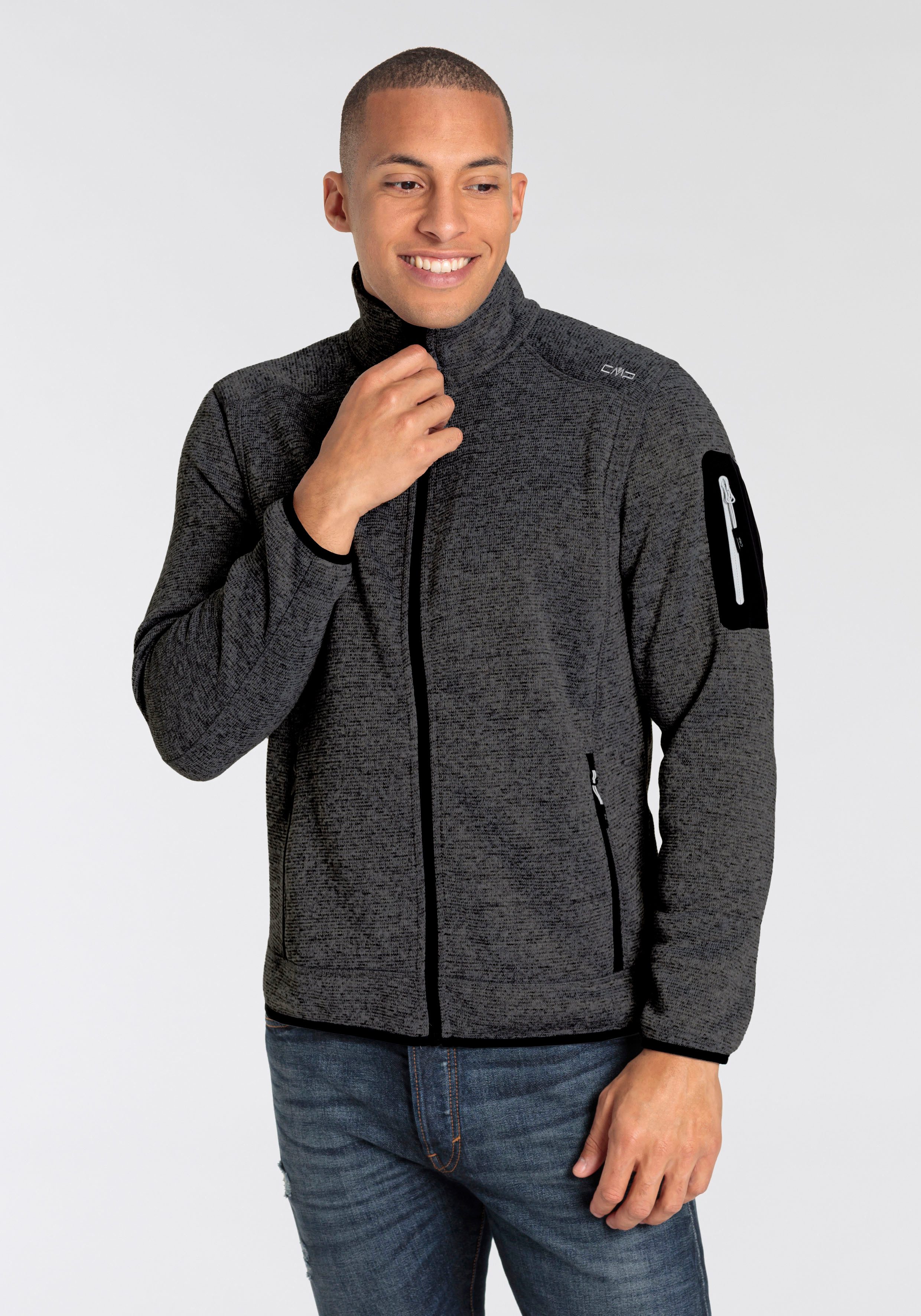 Strickfleecejacke MAN JACKET FIX HOOD