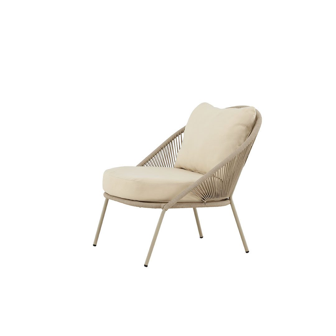 ebuy24 Gartenlounge-Set 2er Set Lindos Loungesessel beige.
