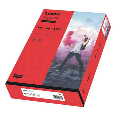 Inapa tecno Drucker- und Kopierpapier »Rainbow / tecno Colors«, Intensivfarben, Format DIN A4, 80 g/m², 500 Blatt
