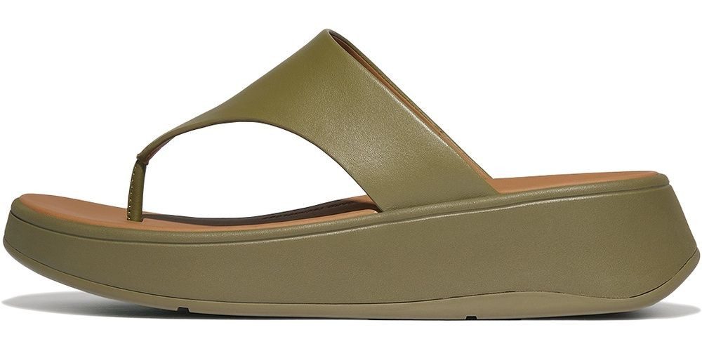Fitflop F-Mode Leather Flatform Toe-Post Sandals Sandale