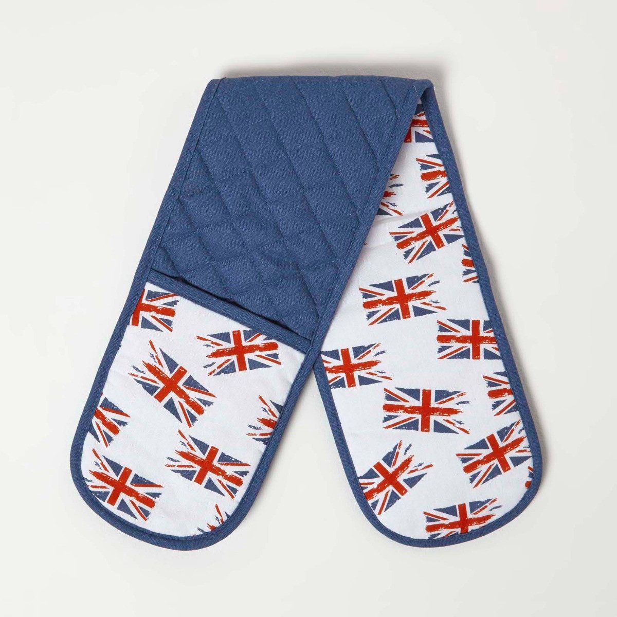 Homescapes Topfhandschuhe Doppel-Ofenhandschuh Union Jack – Baumwolle blau- günstig online kaufen