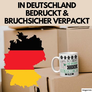 Trendation Tasse Fitnesscoach Geschenk Tasse Lustig Geschenkidee für Fitnesscoach Gebur