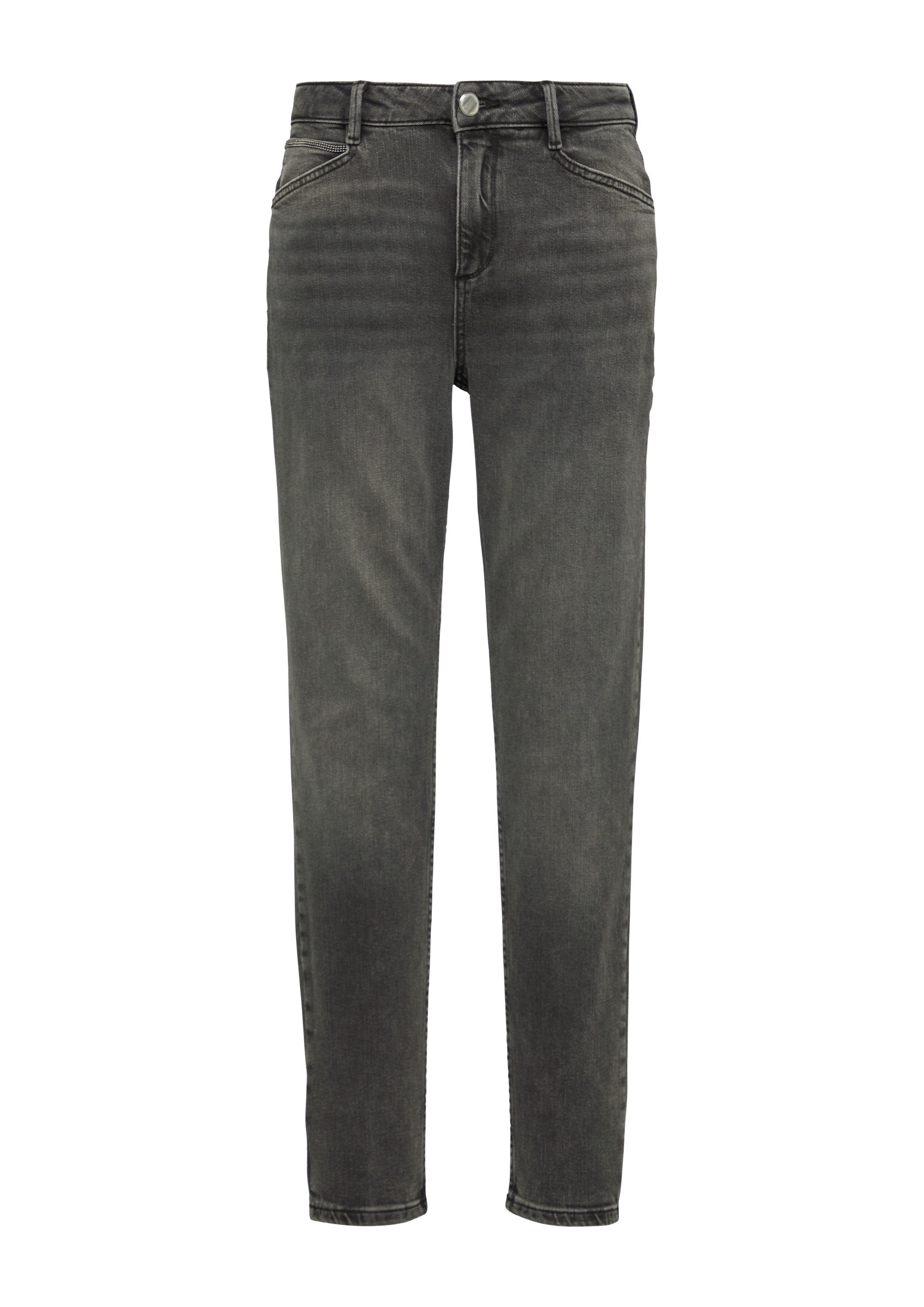 comma Slim-fit-Jeans Jeans-Hose Jeans-Hose mit Schmuckdetails
