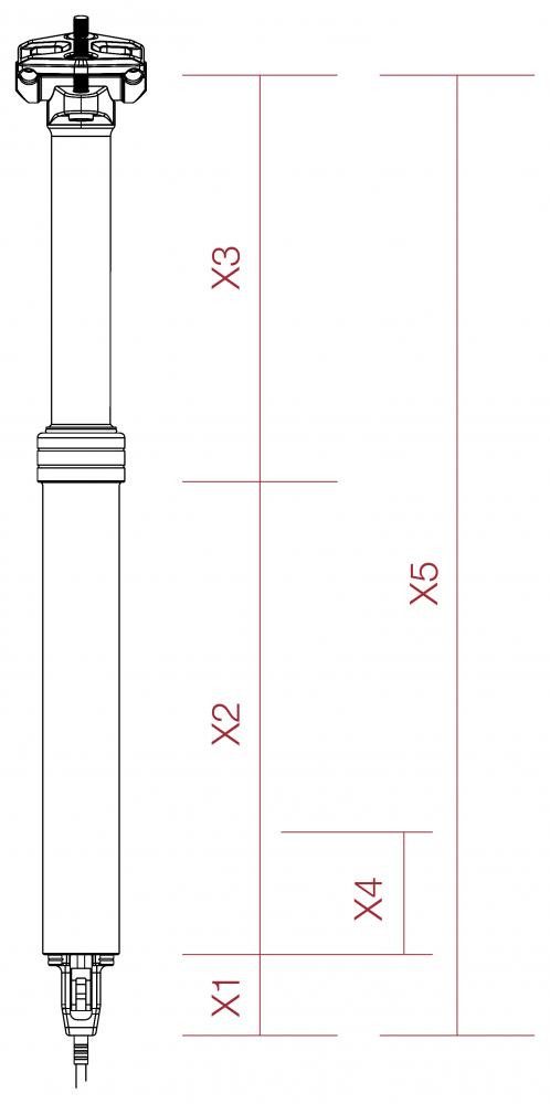 Merida Sattelstütze Merida Vario-Sattelstütze EXPERT TR 30,9 mm 170mm Verstellweg - Stufen