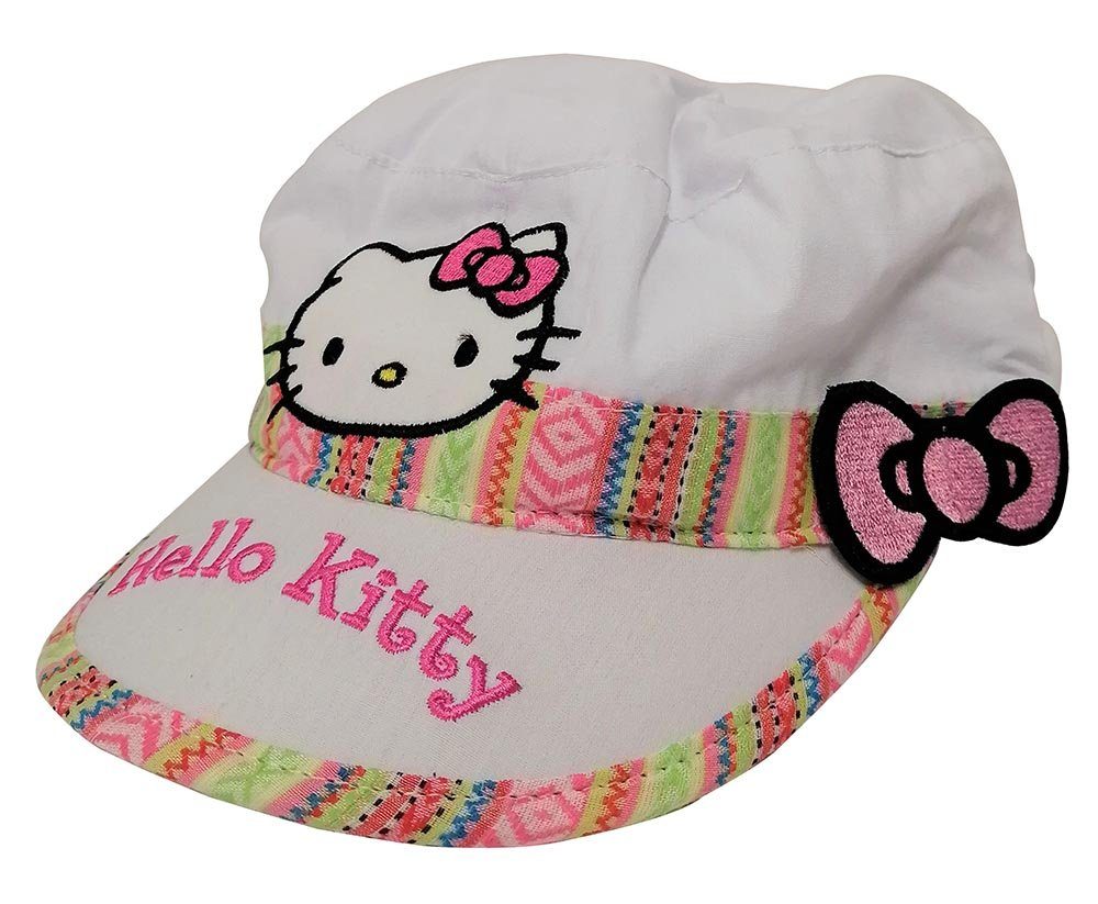 Sun City Schirmmütze Hello Kitty Mädchen Girl Kappe mit Süßer in Weiß für Kinder, Mädchen G