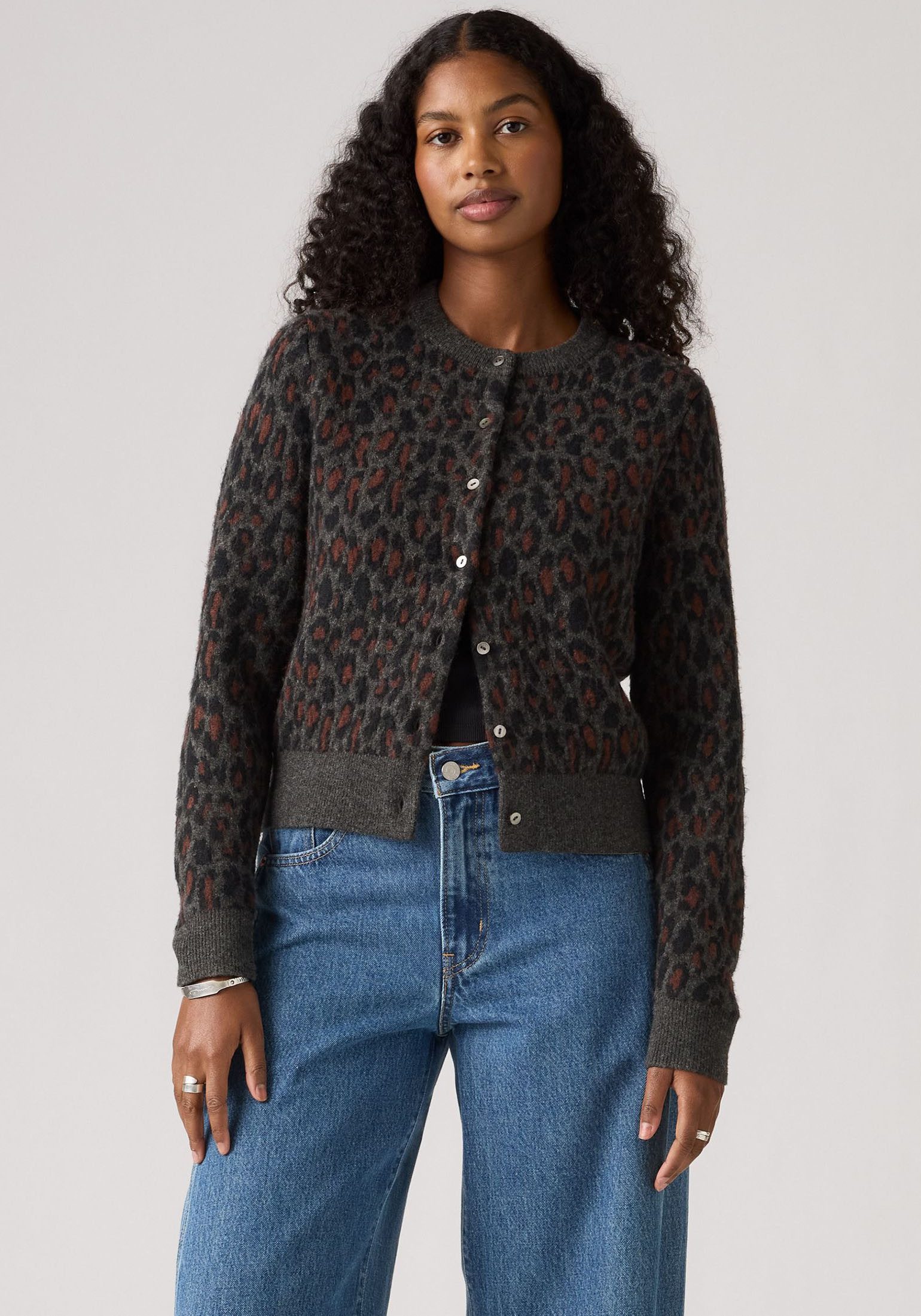 Levi's® Strickjacke TARA WOOLY CARDIG mit Animal-Muster günstig online kaufen