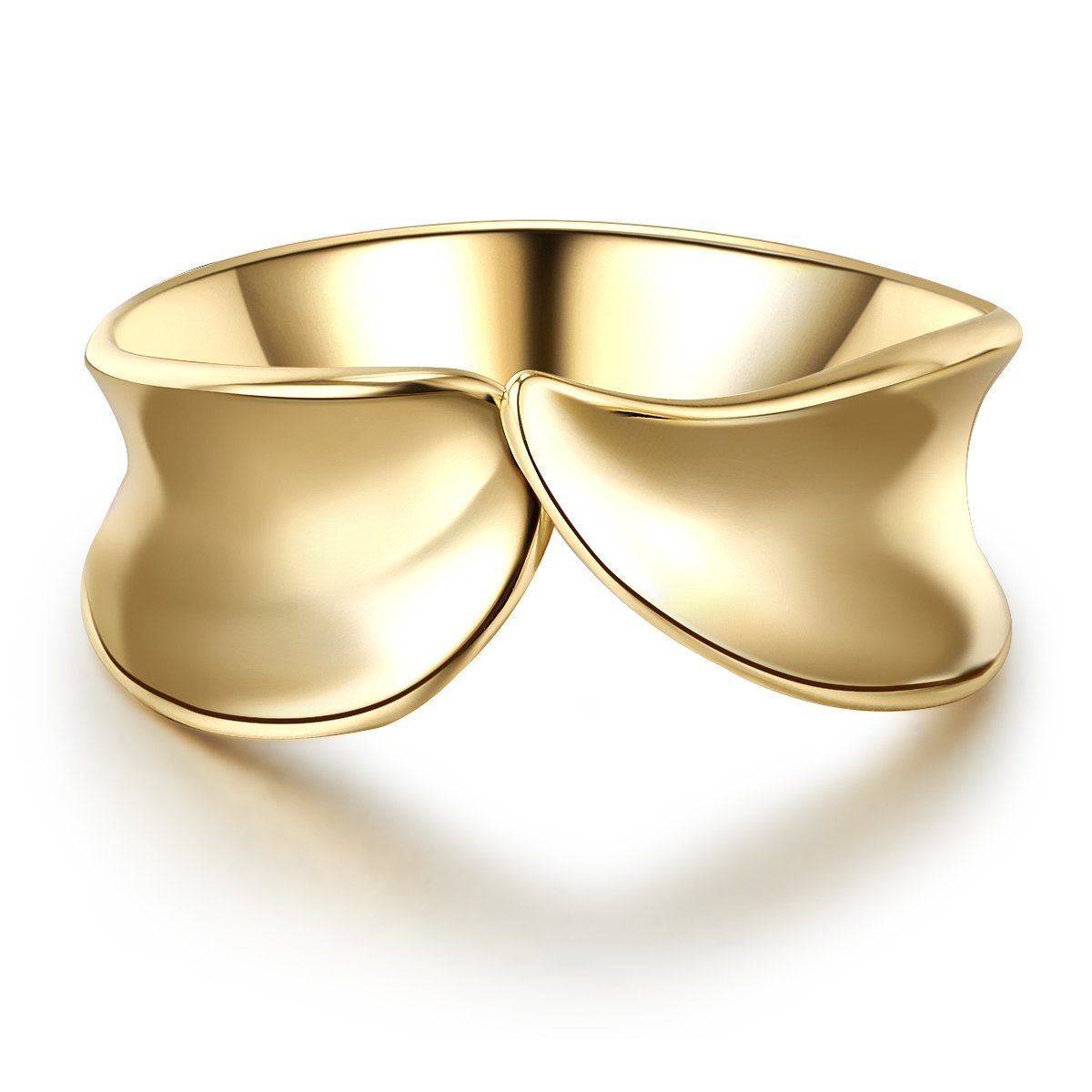 Glanzstücke München Silberring gelbgold, aus Sterling Silber