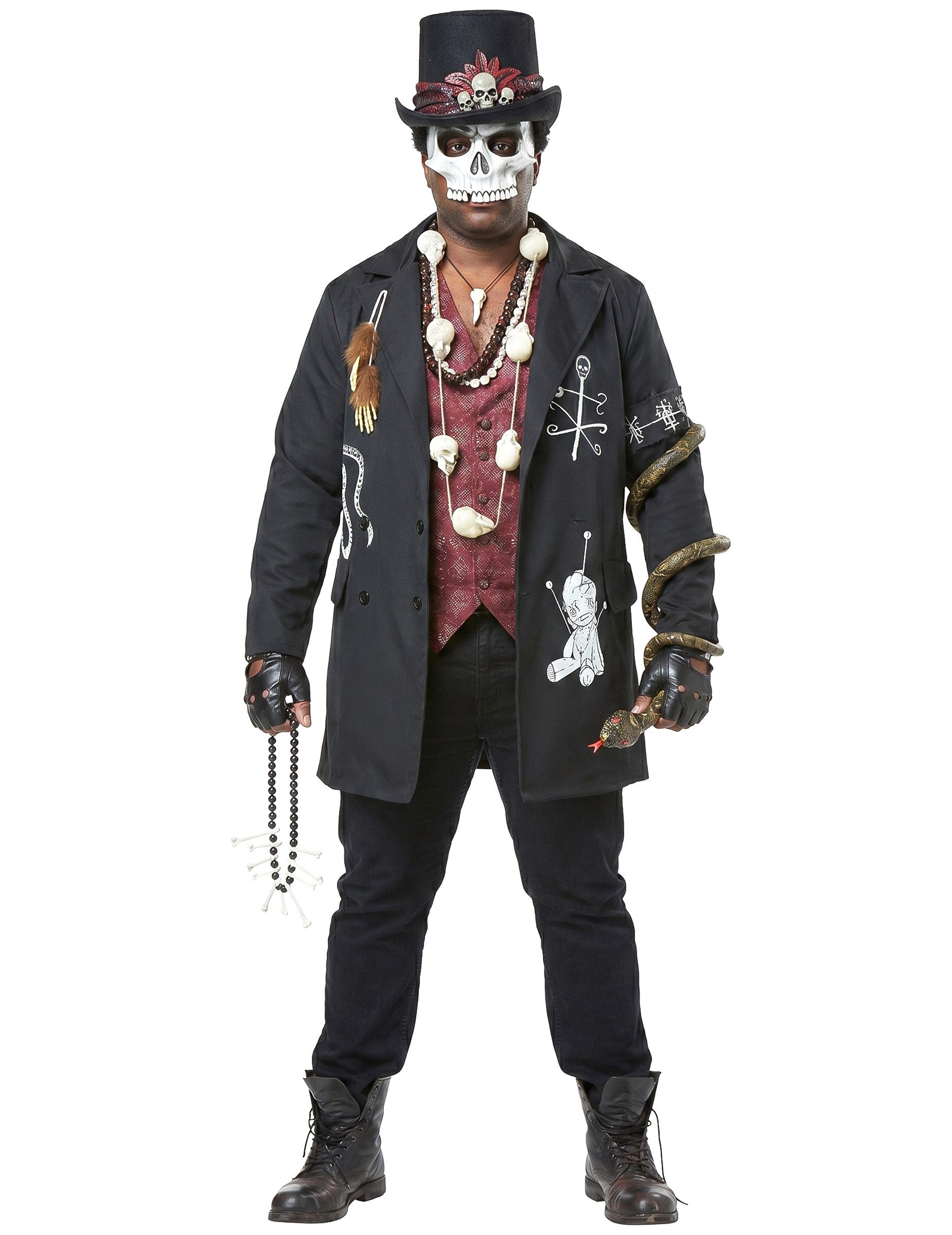 Kostüm Voodoo Kostüm Priester in Übergröße für Herren