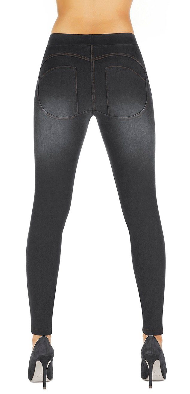 Bas Shapingleggings Jeans-Optik formend modellierend Bleu Shape schwarz