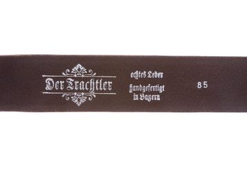 Der Trachtler Ledergürtel Used mit geprägtem Leder MADE IN GERMANY
