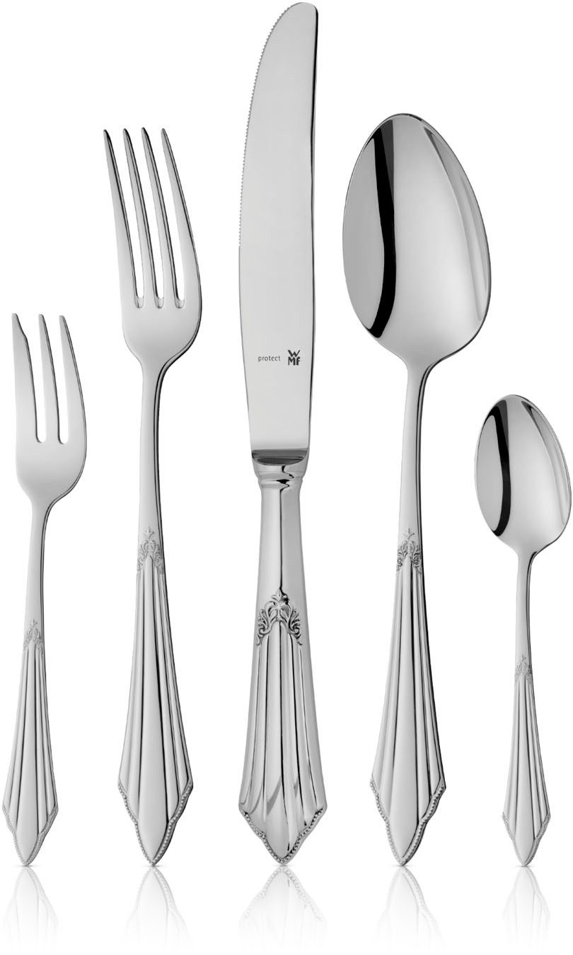 WMF Besteck-Set Fächer (66-tlg), 12 Personen, Cromargan® Edelstahl Rostfrei, ergonomisch, Cromargan protect
