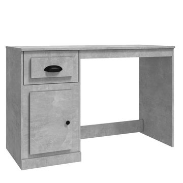 vidaXL Schreibtisch Schreibtisch mit Schublade Betongrau 115x50x75 cm Holzwerkstoff