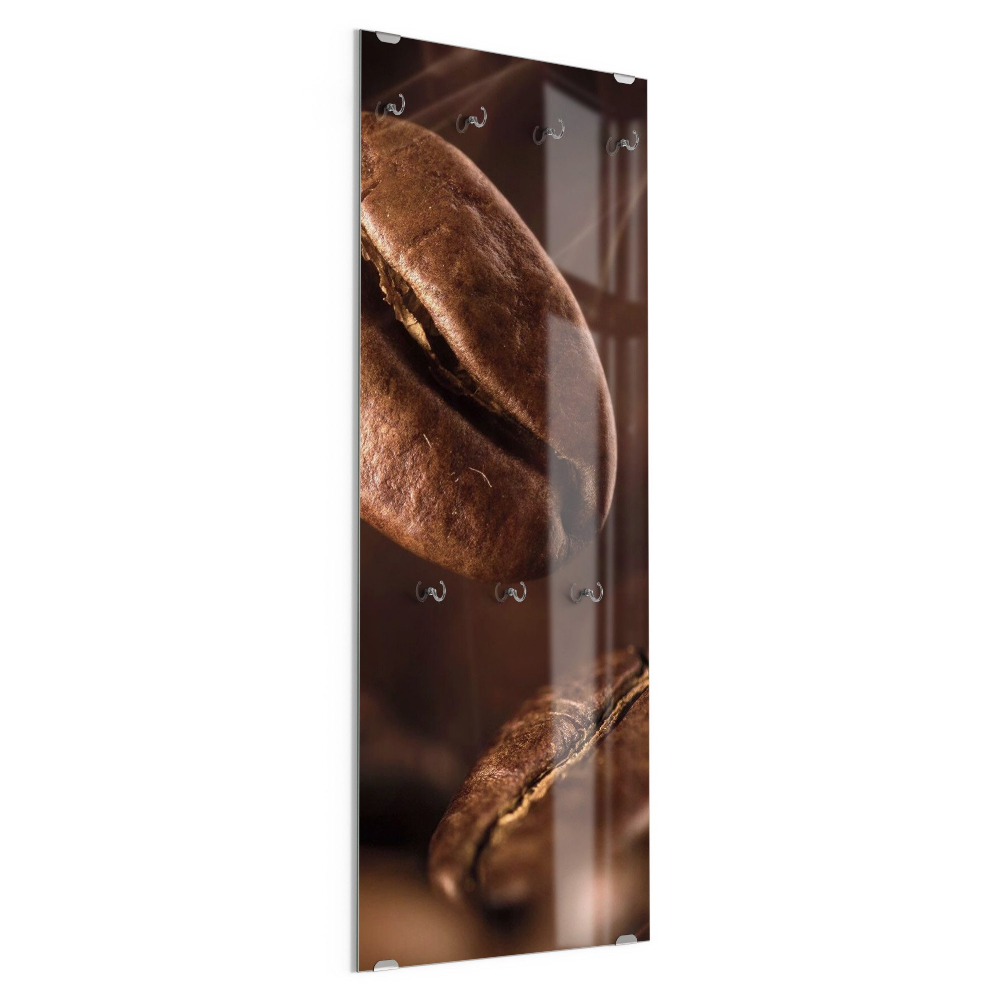 DEQORI Kleiderhaken 'Duftende Kaffeebohnen', Glas Garderobe hängend Flur Jackenhalter modern Wandgarderobe Haken