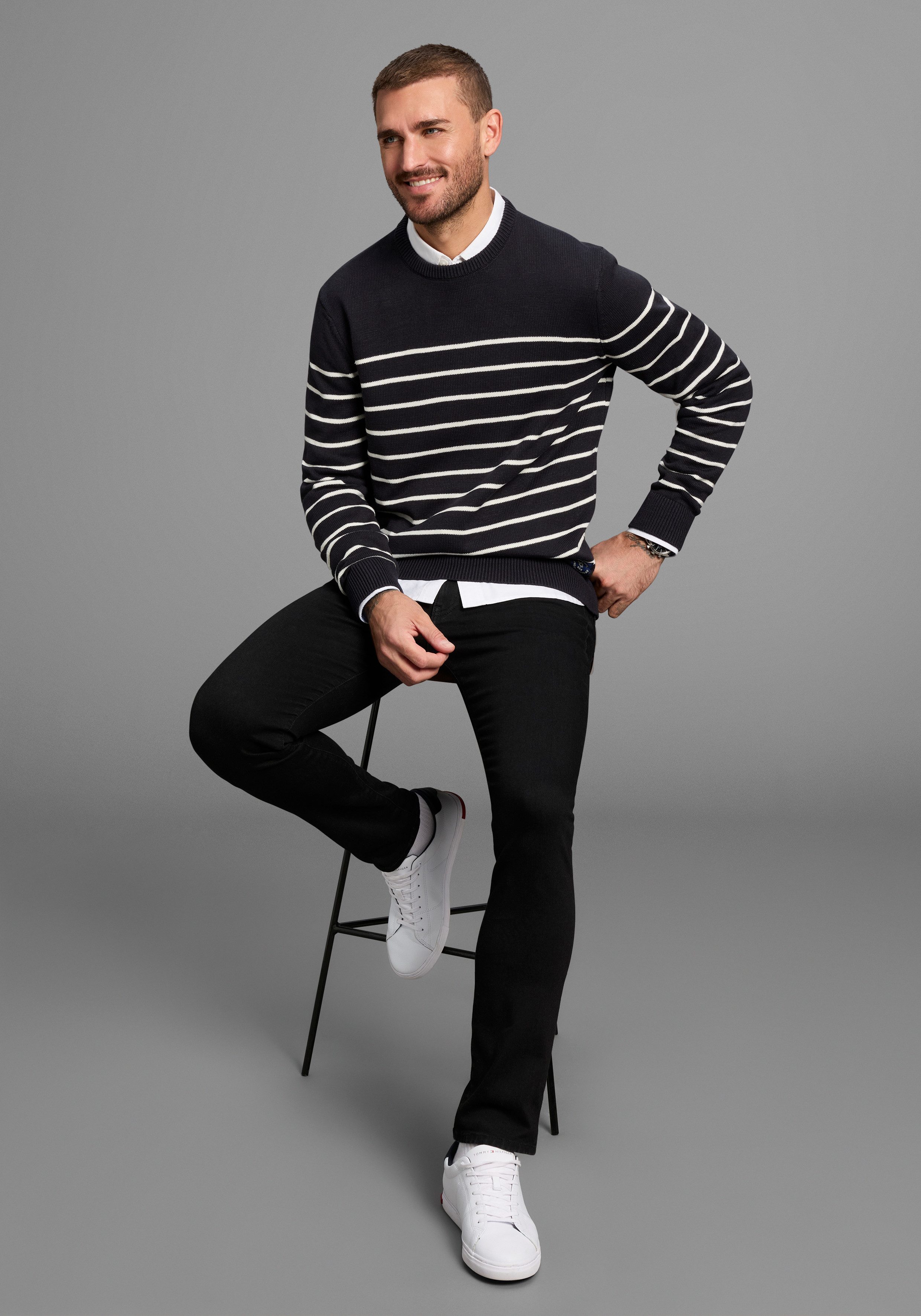 DELMAO Streifenpullover Bis Größe 3 XL im maritimen Stil - NEUE KOLLEKTION günstig online kaufen