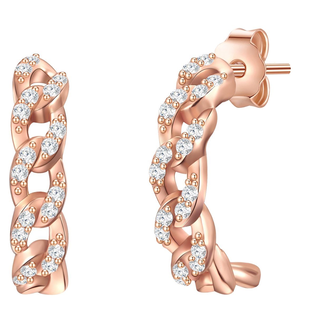 Paar Creolen rosegold