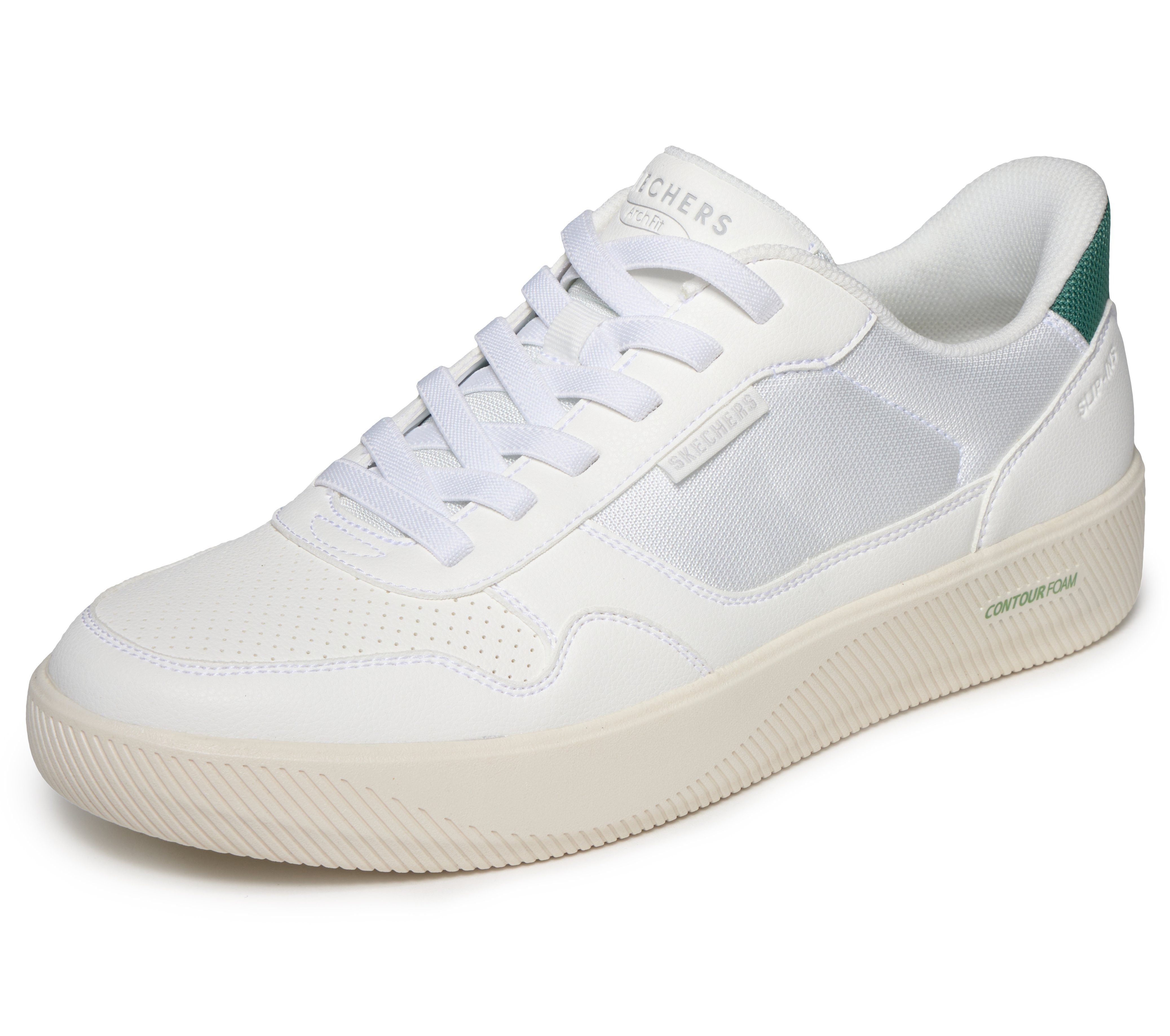 Skechers ARCH FIT COURT BREAK Slip-On Sneaker Schnürschuh, Freizeitschuh mit Handsfree Slip-Ins Technologie