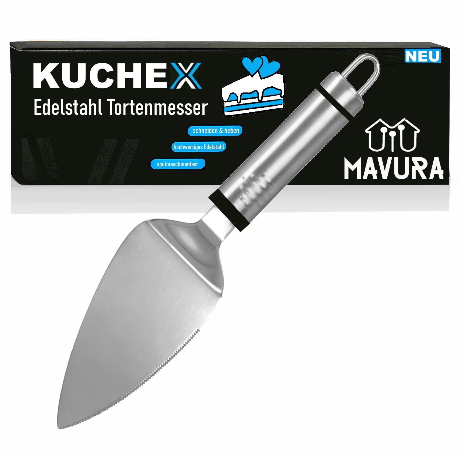 MAVURA Tortenmesser KUCHEX Kuchenheber Edelstahl, Tortenschneider Pizzaheber Tortenschaufel Lasagneheber Kuchenmesser Tortenheber