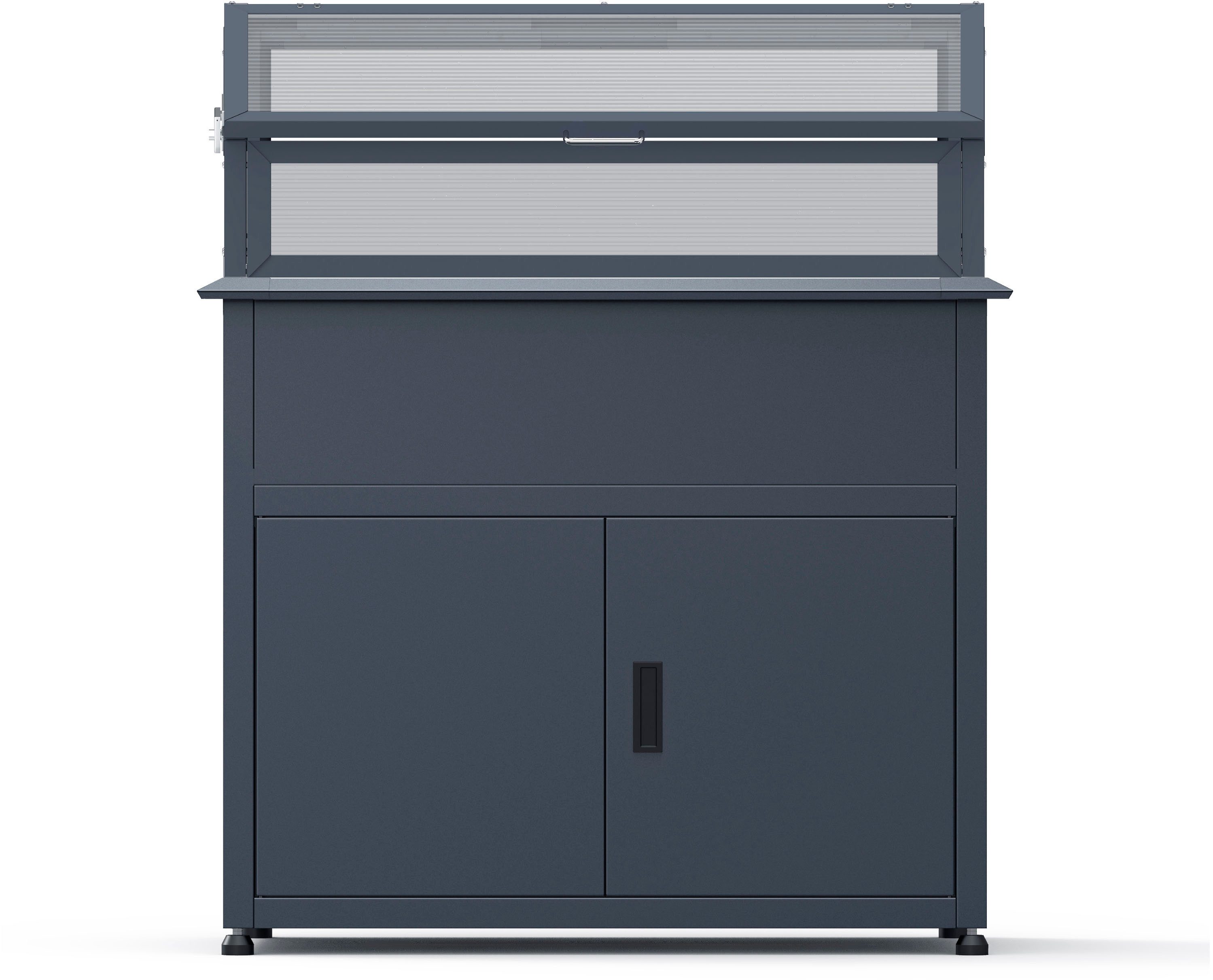 WESTMANN Hochbeet Plexa Plus (Set), BxTxH: 100x50x120 cm, mit Frühbeetaufsatz & Stauraum