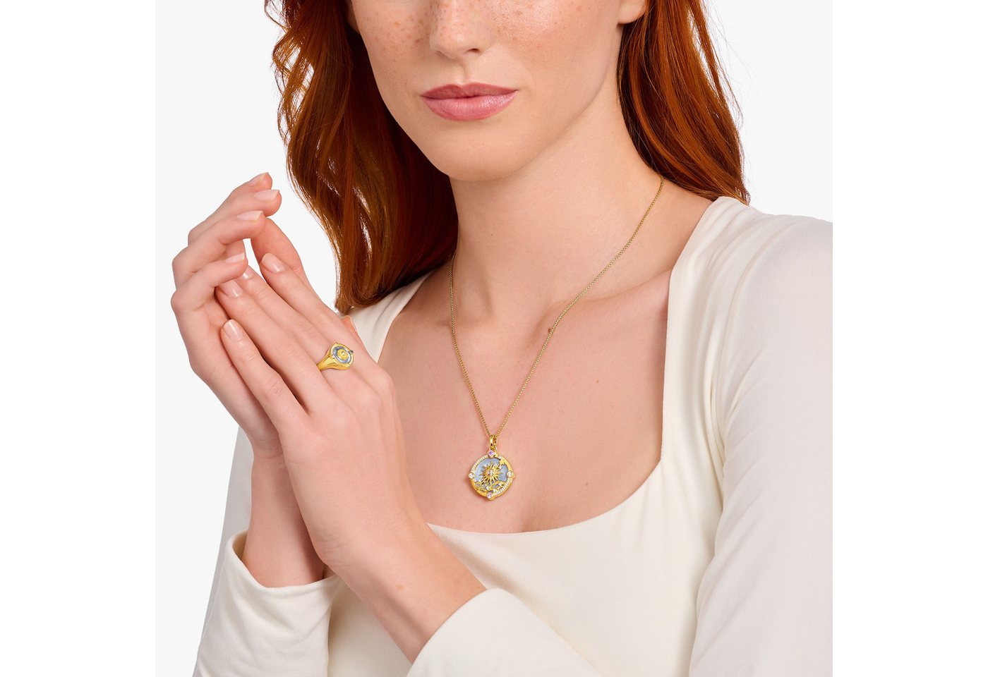 THOMAS SABO Kettenanhänger blau mit Son... THOMAS SABO Kettenanhänger blau mit Son...