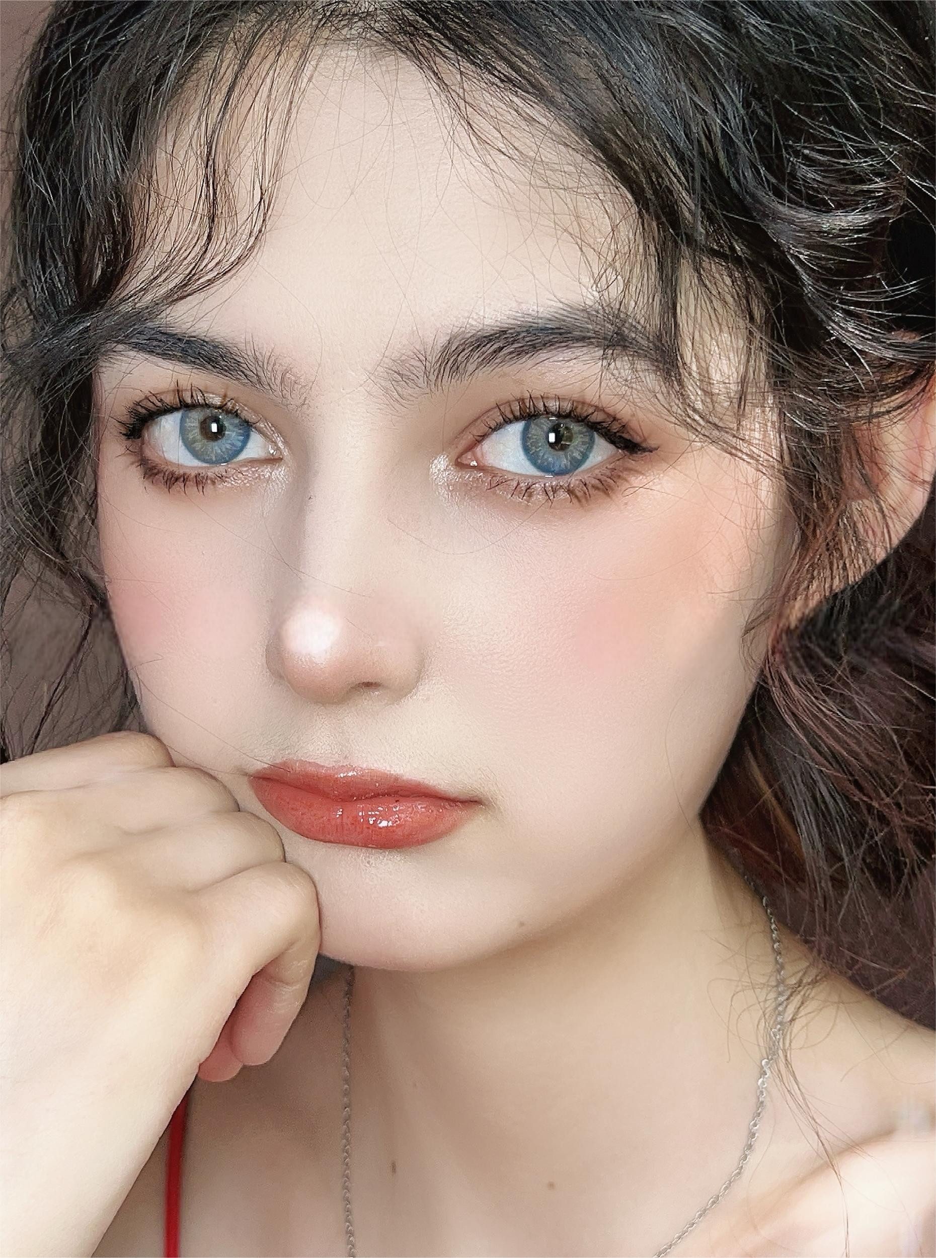 KokoLenses Jahreslinsen Farbige Kontaktlinsen Blau deckend weiche Augen Linsen ohne Sehstärke, Wunderschöne Blaue Jahreslinsen natürliche Kontaktlinsen Damen Herren