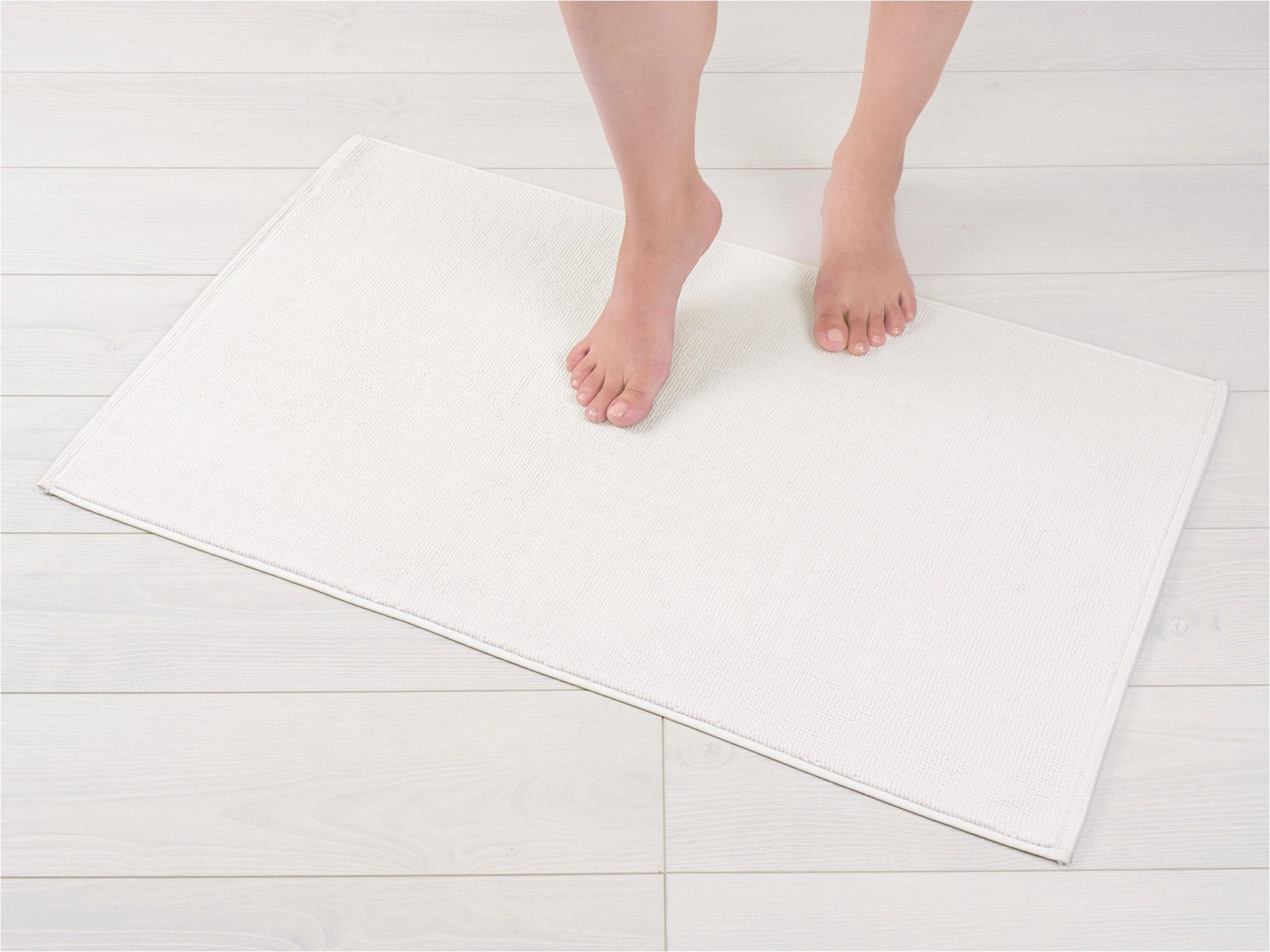 HAMMETEX Badematte rutschfeste Badvorleger, Hotelmatte, Höhe 7,5 mm, rutschhemmend beschichtet, strapazierfähig, Baumwolle, rechteckig, einfarbig, 100% Baumwolle, in 2 Größen erhältlich