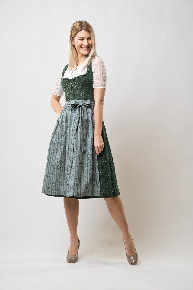 Nübler Dirndl Damen Dirndl midi im Landhausstil, Rocklänge 70cm (Dirndl Set günstig online kaufen