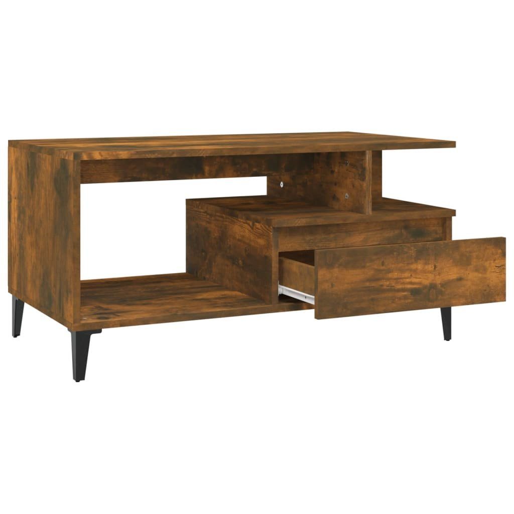 Räuchereiche Holzwerkstoff | vidaXL Räuchereiche Couchtisch (1-St) cm Couchtisch 90x49x45 Räuchereiche