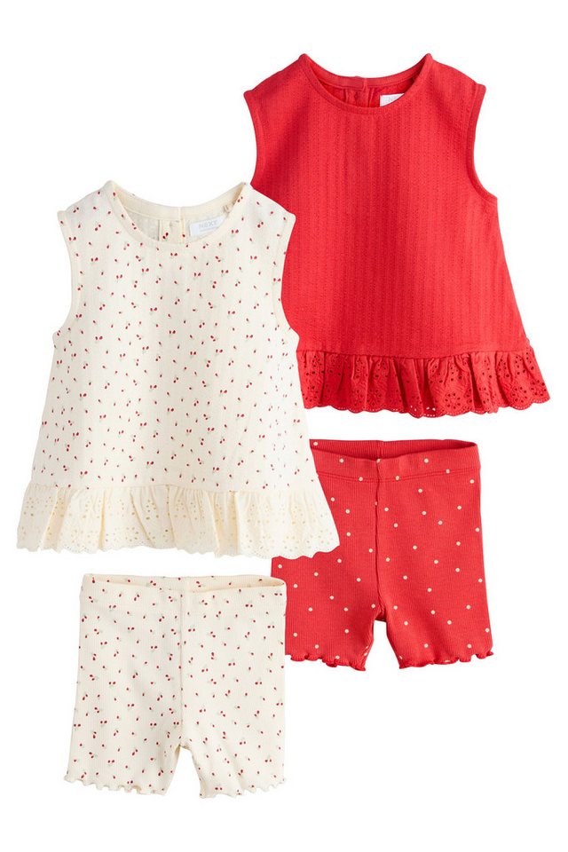 Next Top & Shorts Set mit Trägertop und Shorts, 2er-Pack (4-tlg)